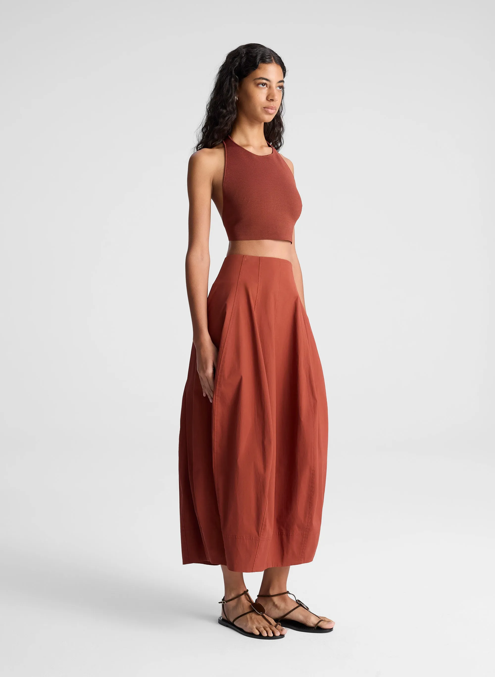 Veda Stretch Cotton Midi Skirt sold by A.L.C. product image thumbnail 3