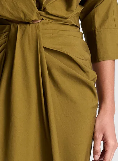 Rhodes Draped Cotton Midi Skirt sold by A.L.C. product image thumbnail 3