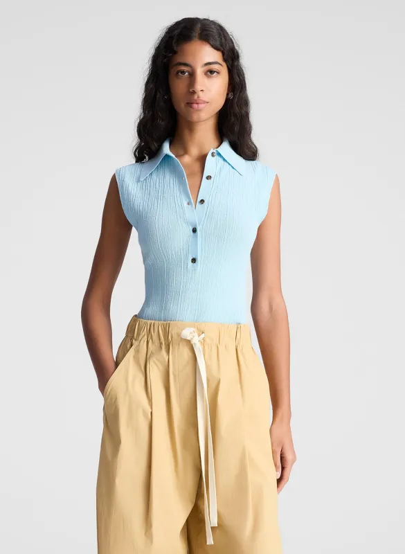 Ollie Fine Cotton Knit Polo Top sold by A.L.C.