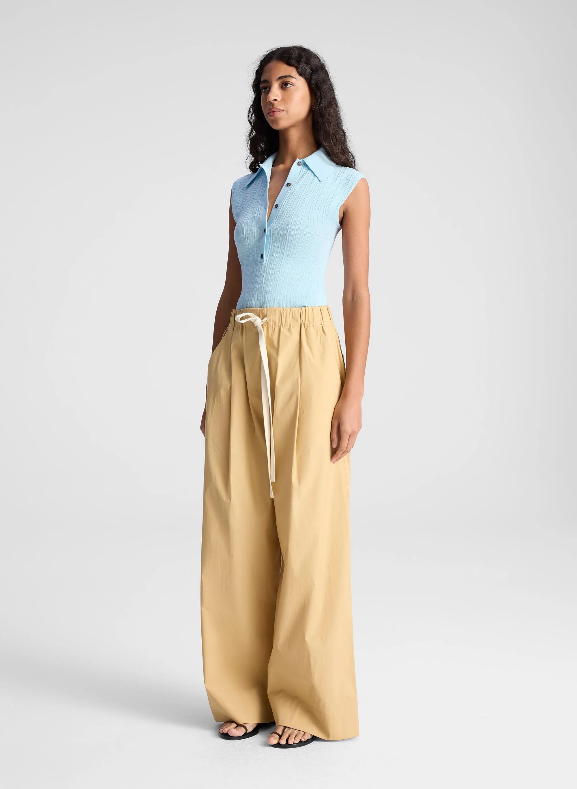 Ollie Fine Cotton Knit Polo Top sold by A.L.C. product image thumbnail 4