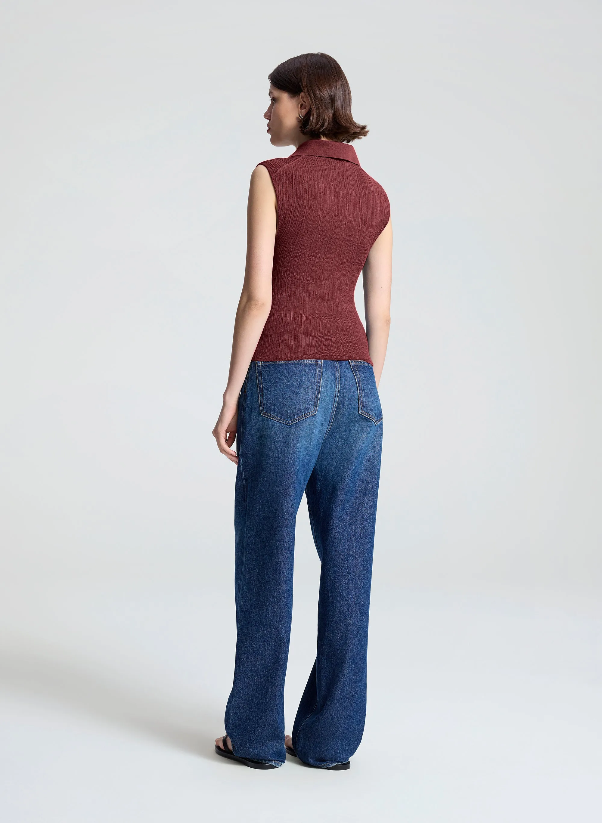 Ollie Fine Cotton Knit Polo Top sold by A.L.C. product image thumbnail 5