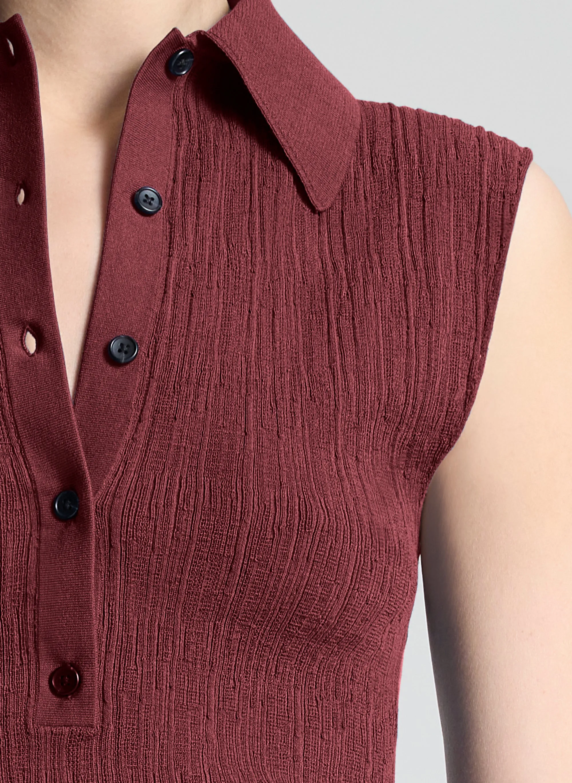 Ollie Fine Cotton Knit Polo Top sold by A.L.C. product image thumbnail 2