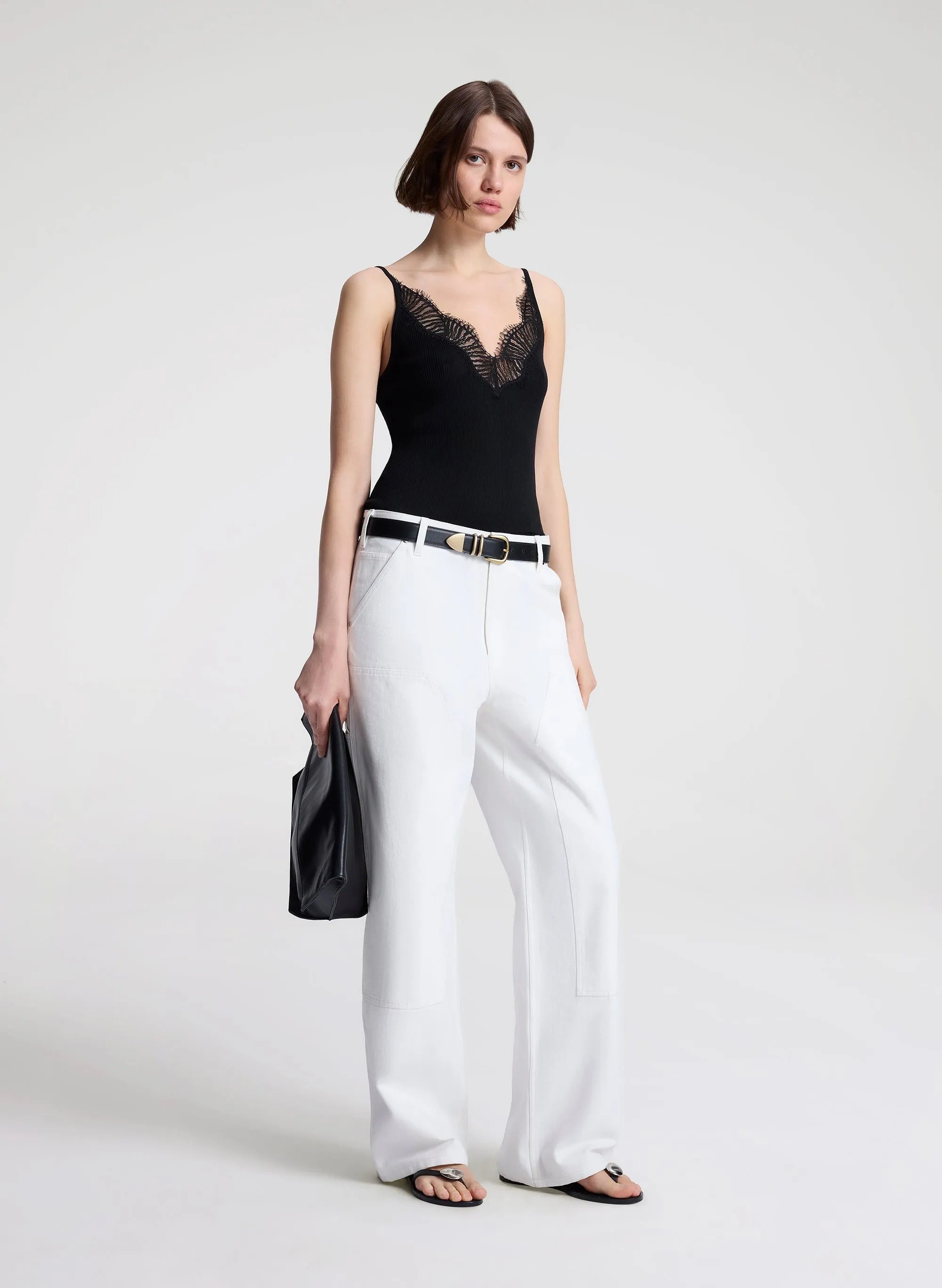 Alba Silk Knit and Lace Camisole Top sold by A.L.C. product image thumbnail 3