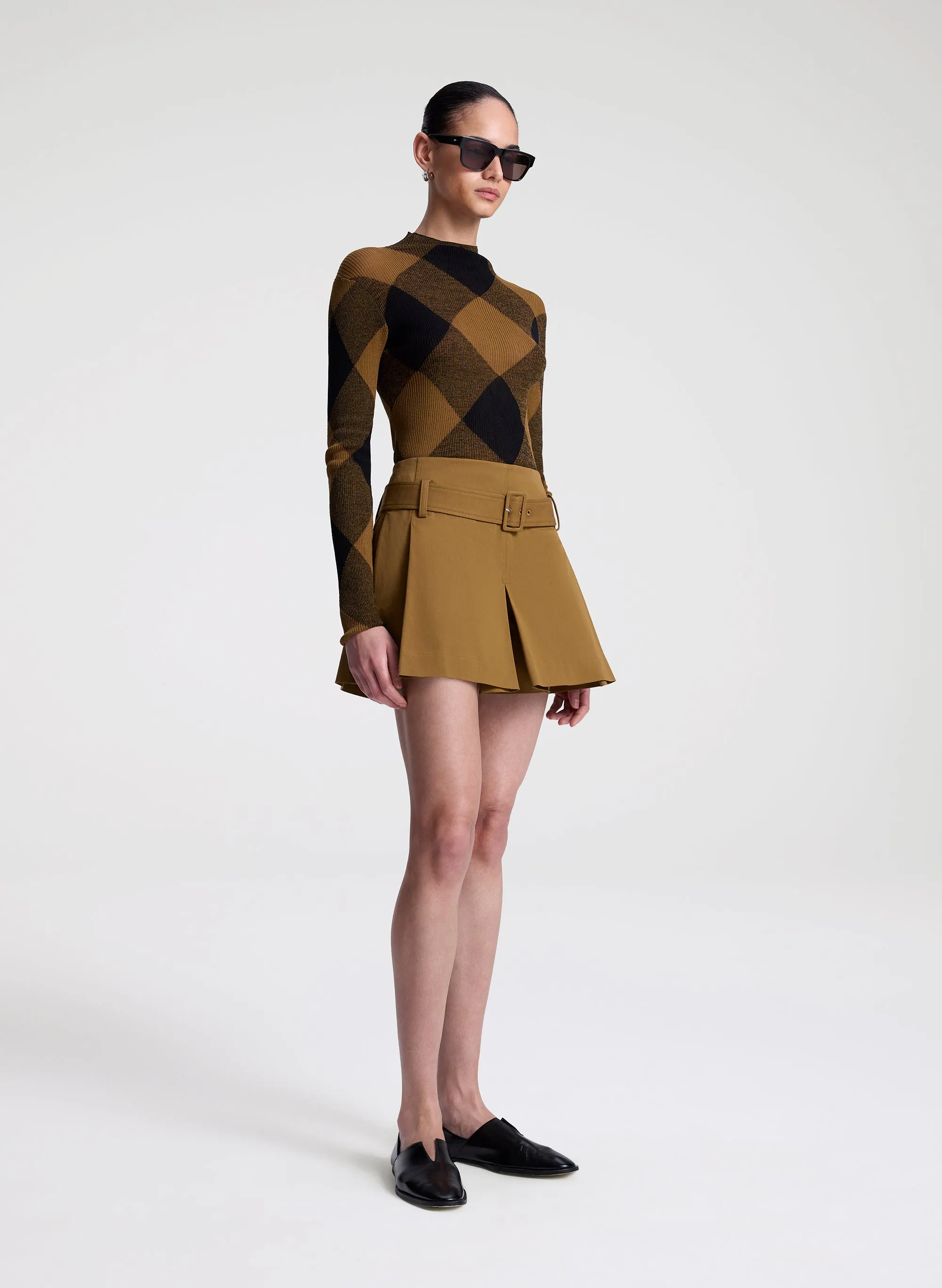 Hugh Fine Cotton Argyle Knit Top sold by A.L.C. product image thumbnail 3