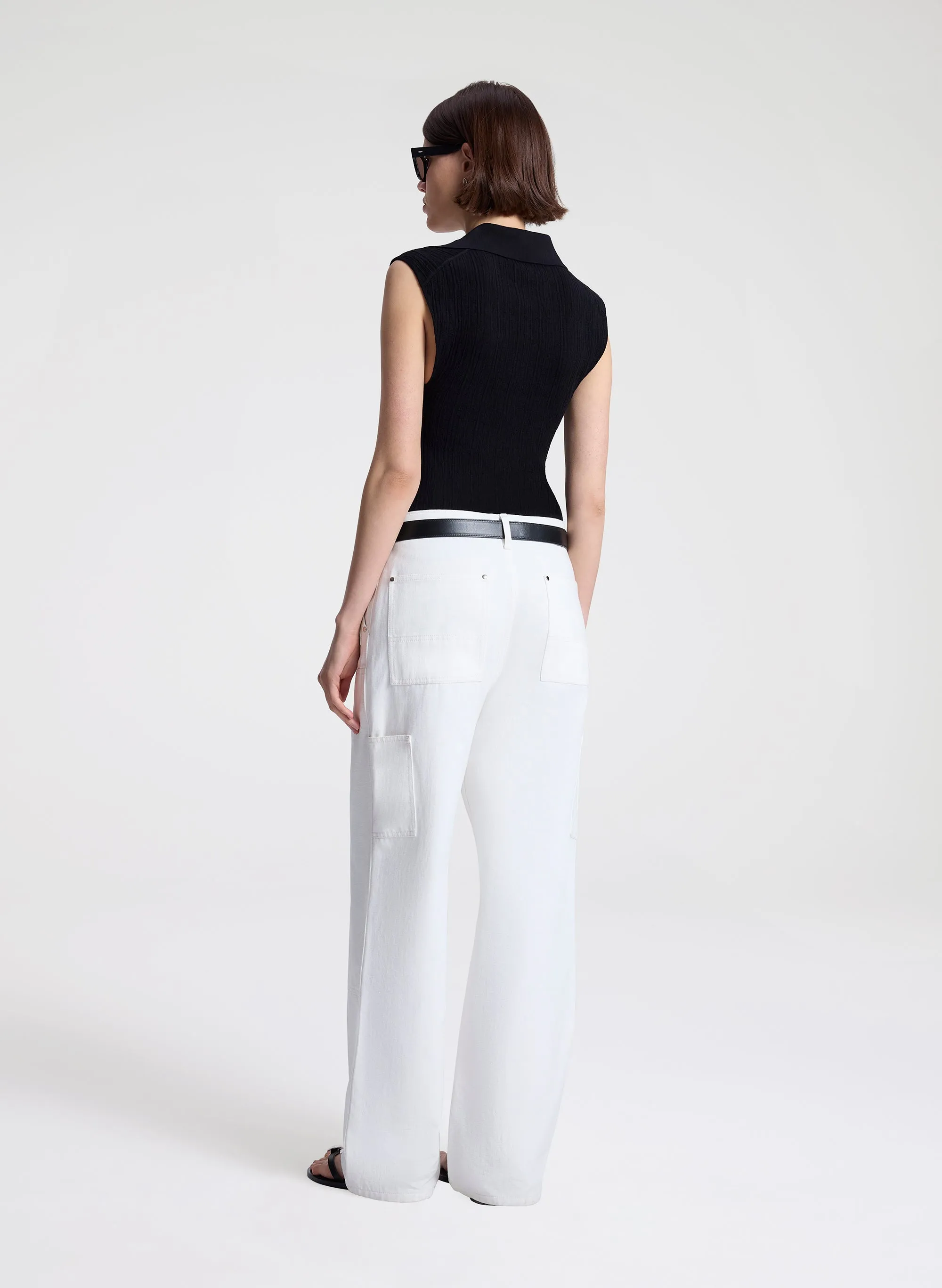 Ollie Fine Cotton Knit Polo Top sold by A.L.C. product image thumbnail 5