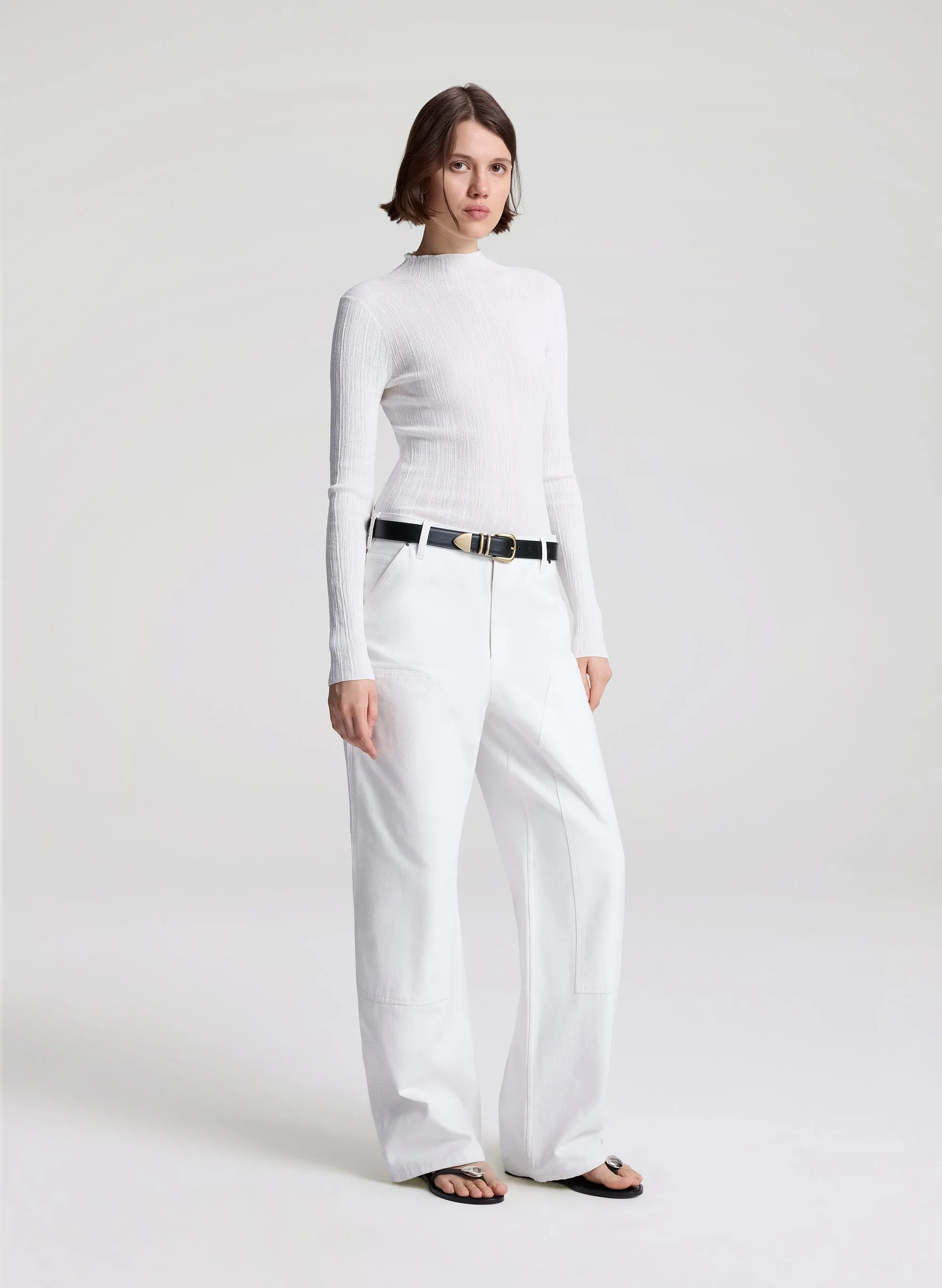 Hugh Fine Cotton Knit Top sold by A.L.C. product image thumbnail 3