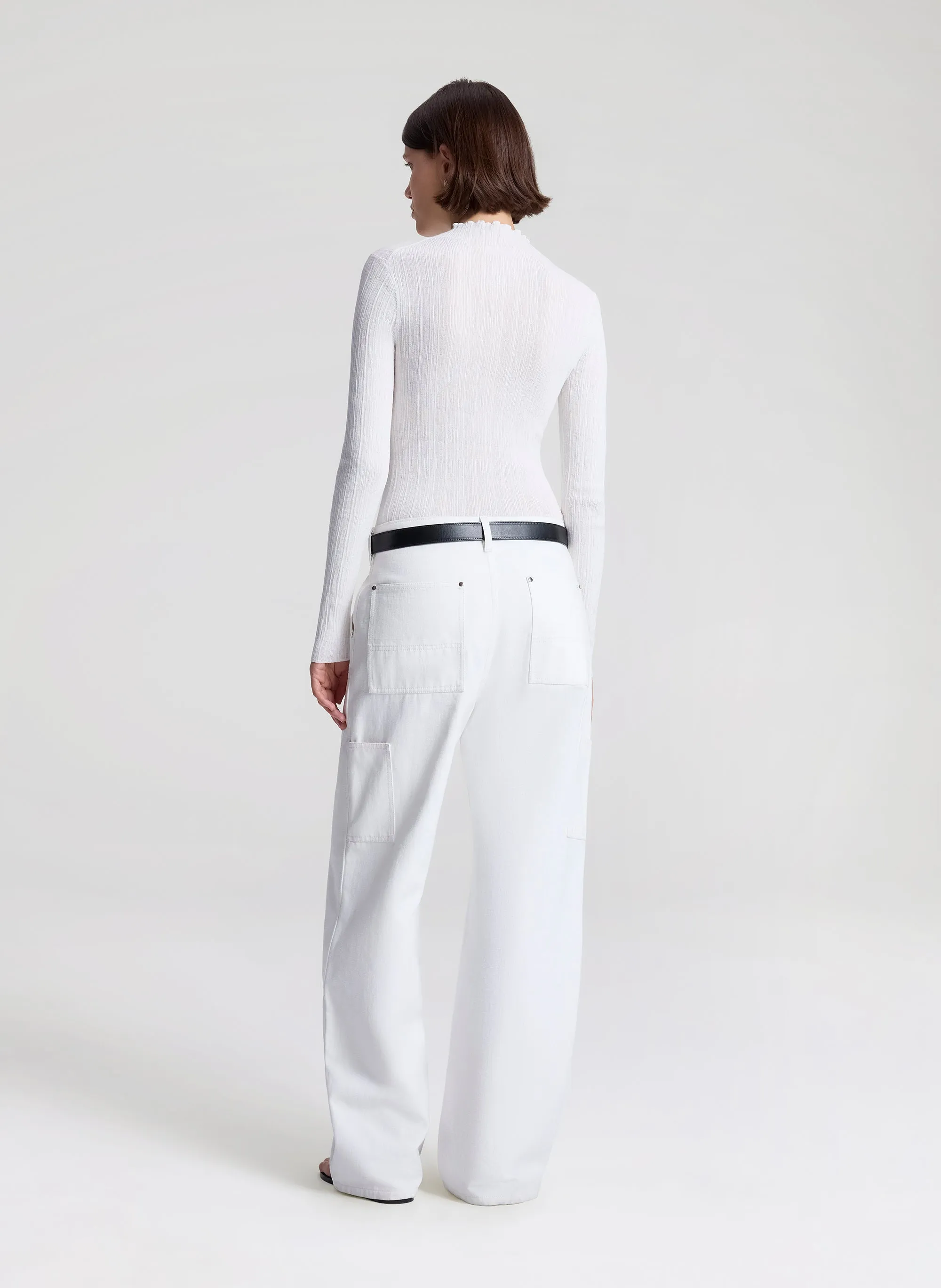 Hugh Fine Cotton Knit Top sold by A.L.C. product image thumbnail 4