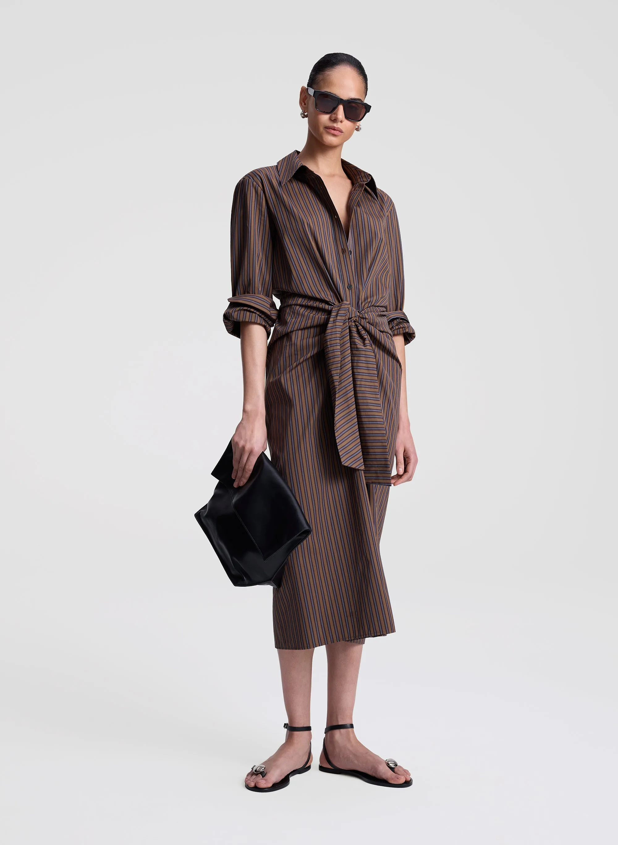 Mila Striped Cotton Midi Shirtdress sold by A.L.C. product image thumbnail 3
