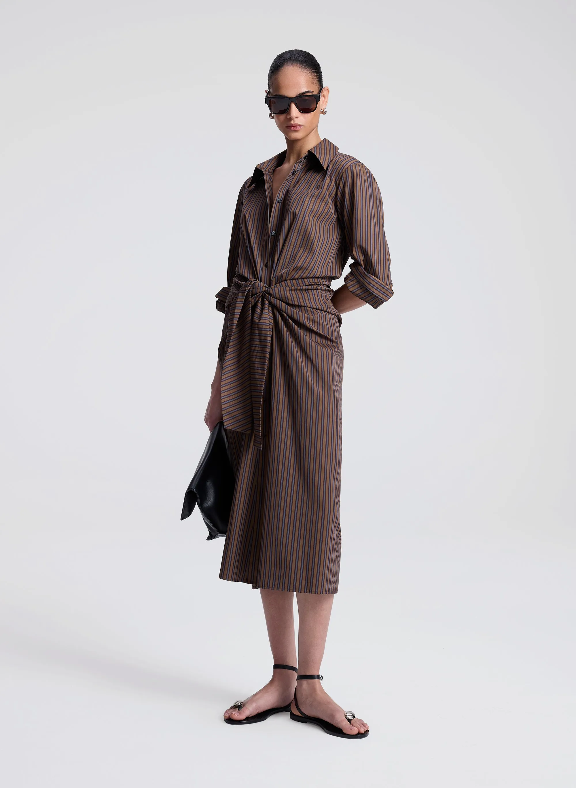 Mila Striped Cotton Midi Shirtdress sold by A.L.C. product image thumbnail 4