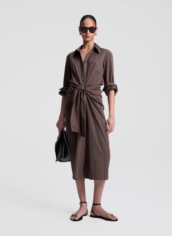 Mila Striped Cotton Midi Shirtdress sold by A.L.C.