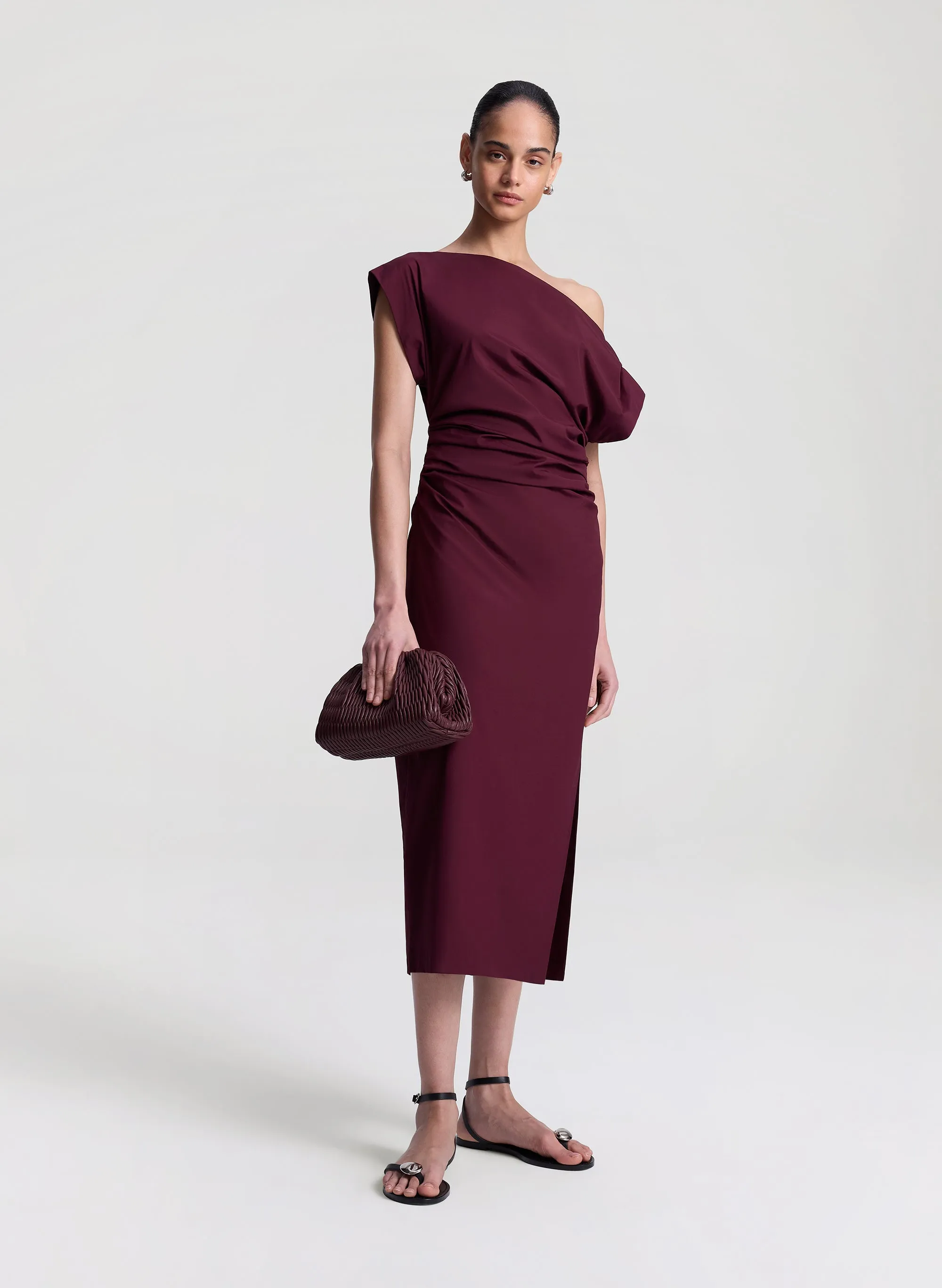 Nara Stretch Cotton Off Shoulder Midi Dress sold by A.L.C. product image thumbnail 4
