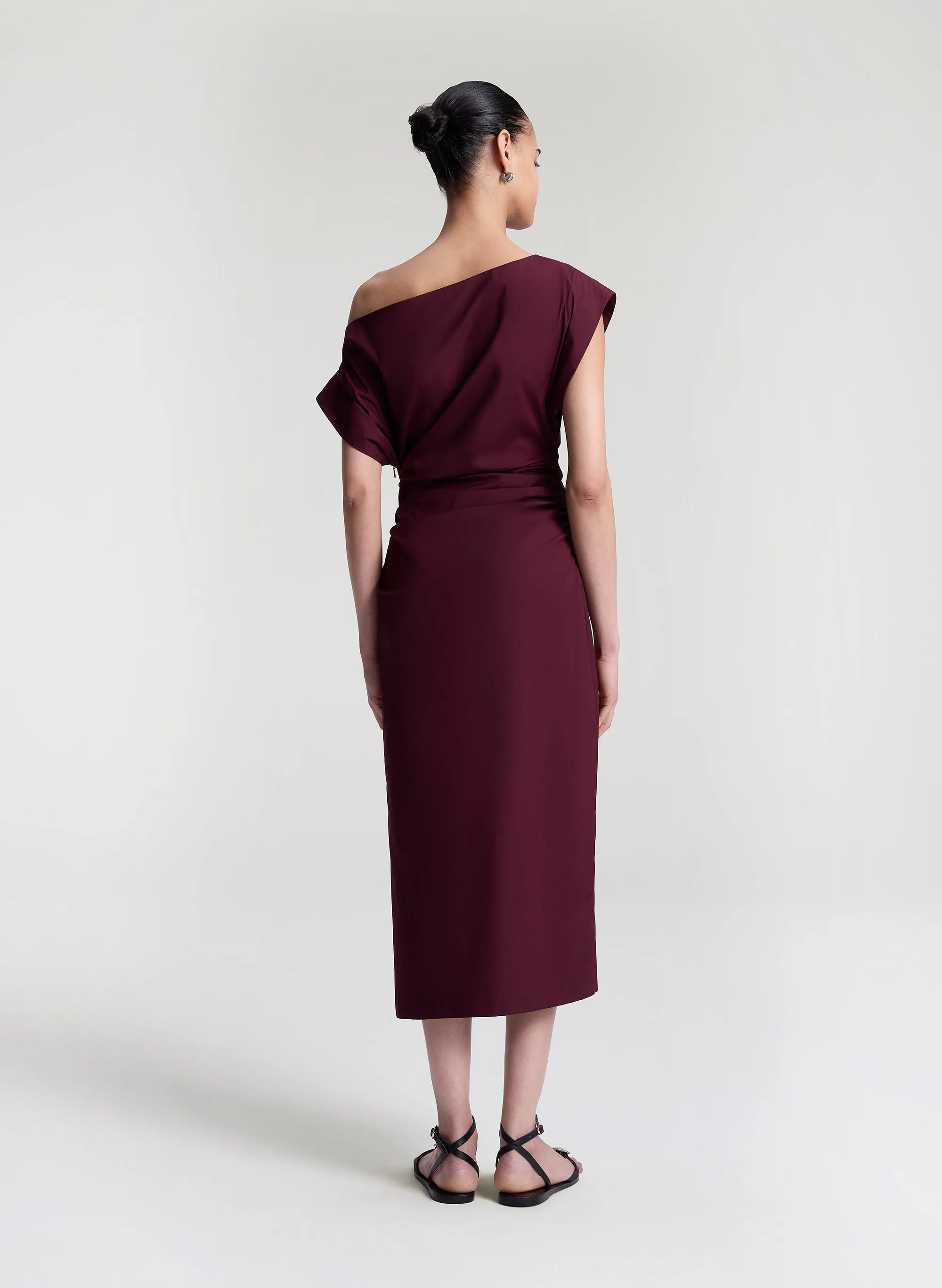 Nara Stretch Cotton Off Shoulder Midi Dress sold by A.L.C. product image thumbnail 5
