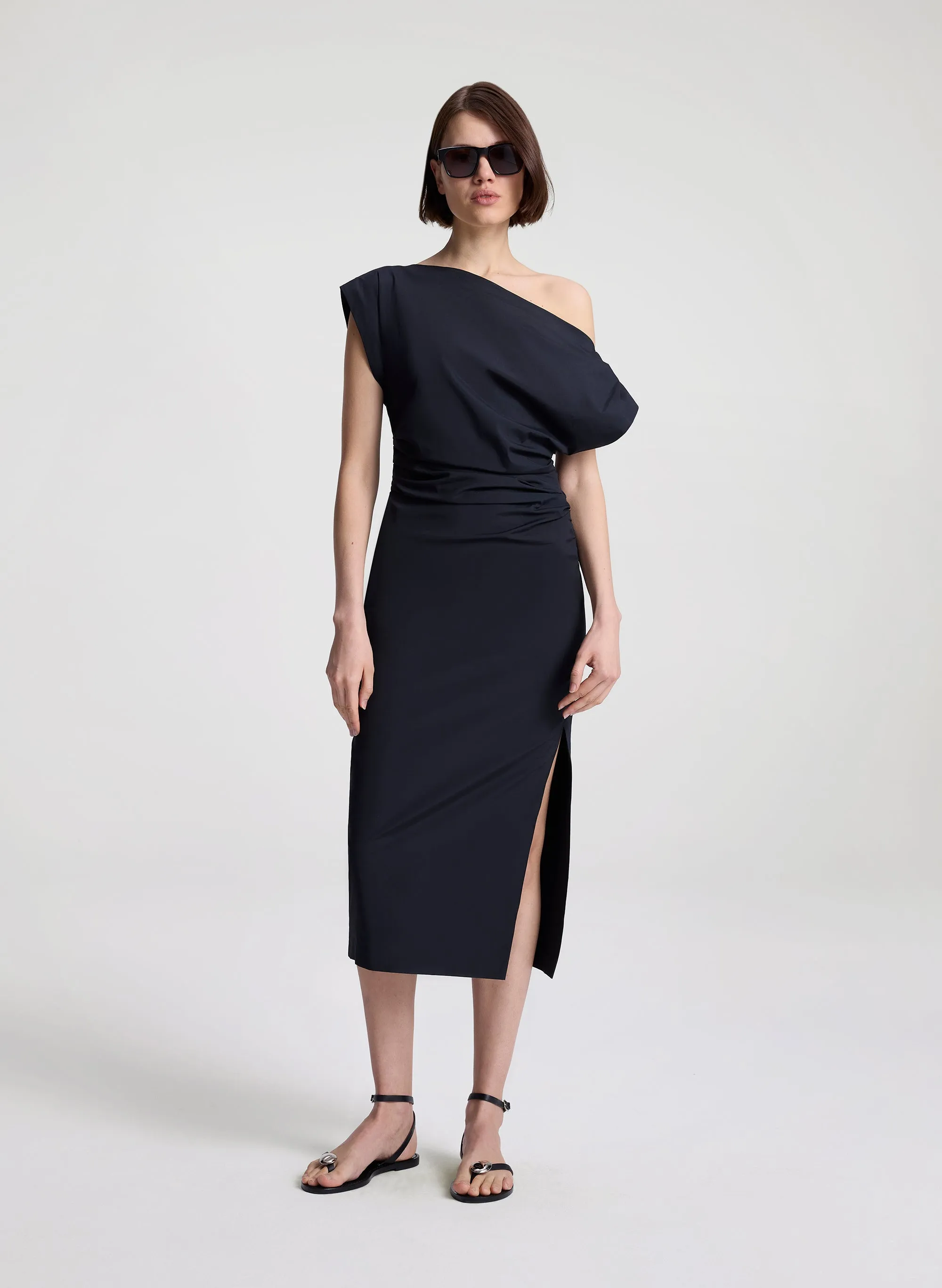 Nara Stretch Cotton Off Shoulder Midi Dress sold by A.L.C.