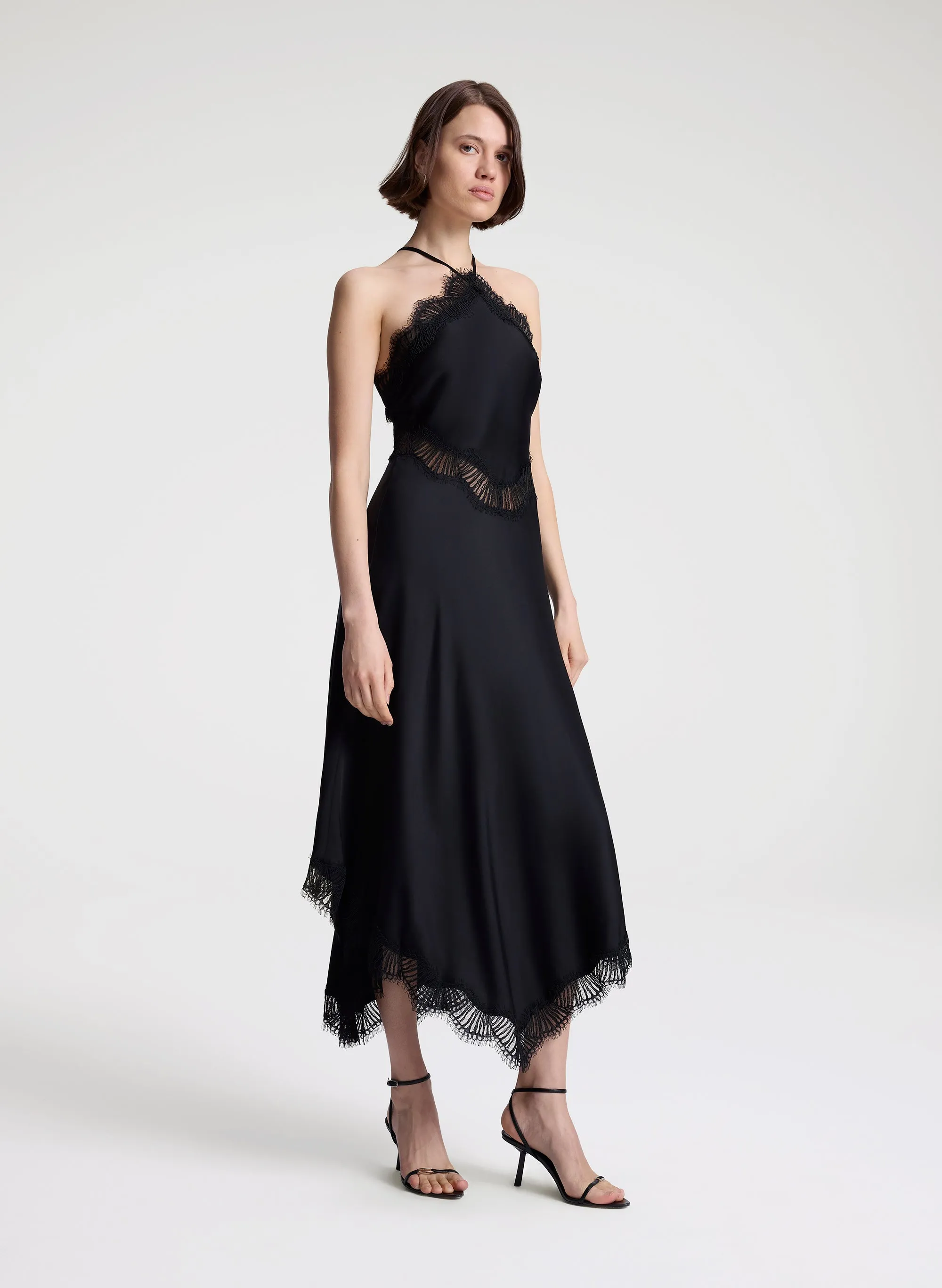 Lucia Satin and Lace Midi Dress sold by A.L.C. product image thumbnail 4