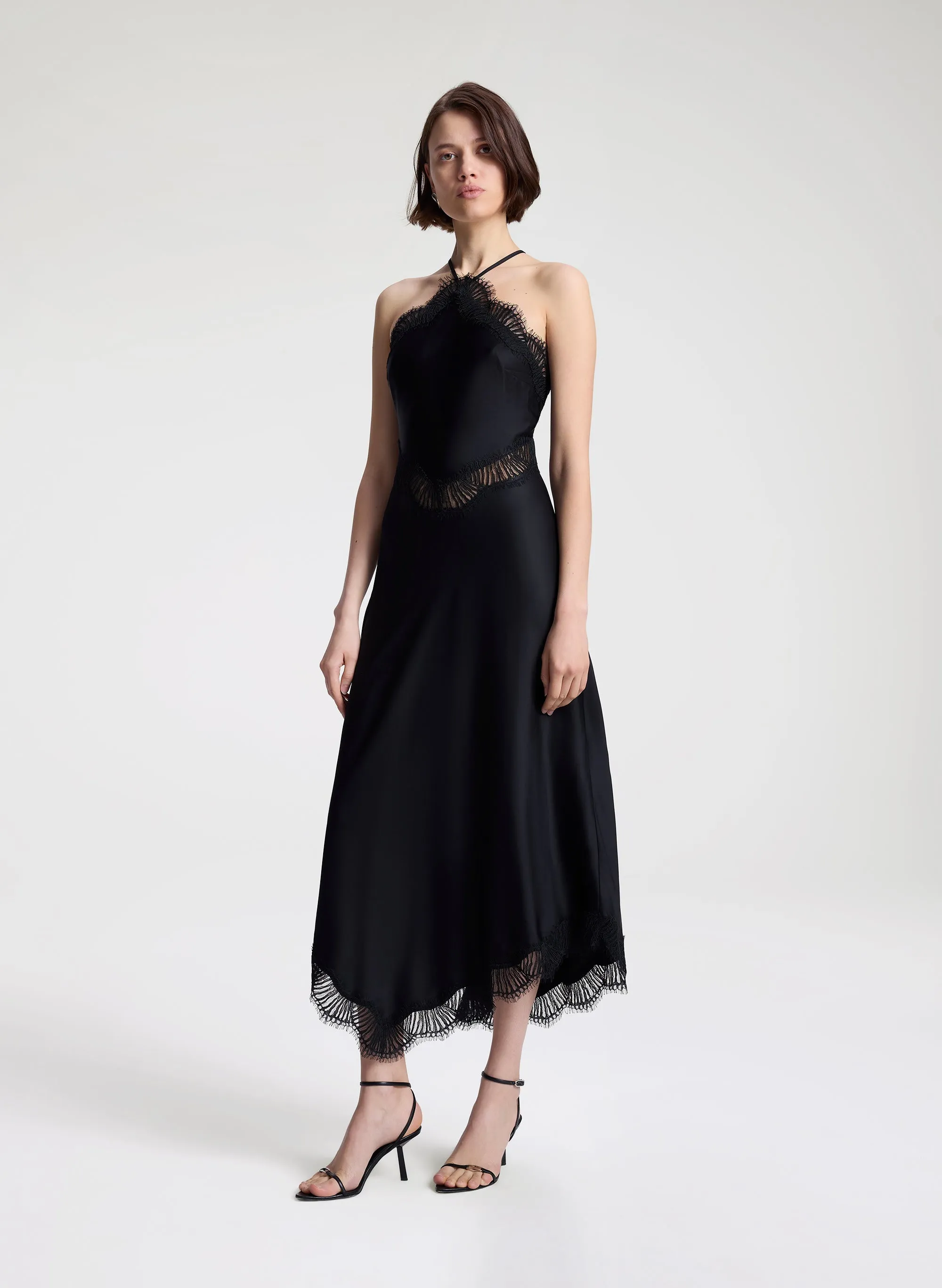 Lucia Satin and Lace Midi Dress sold by A.L.C. product image thumbnail 5