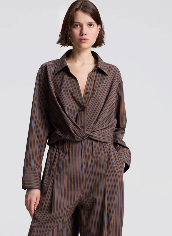 Leo Striped Cotton Shirt made by A.L.C.