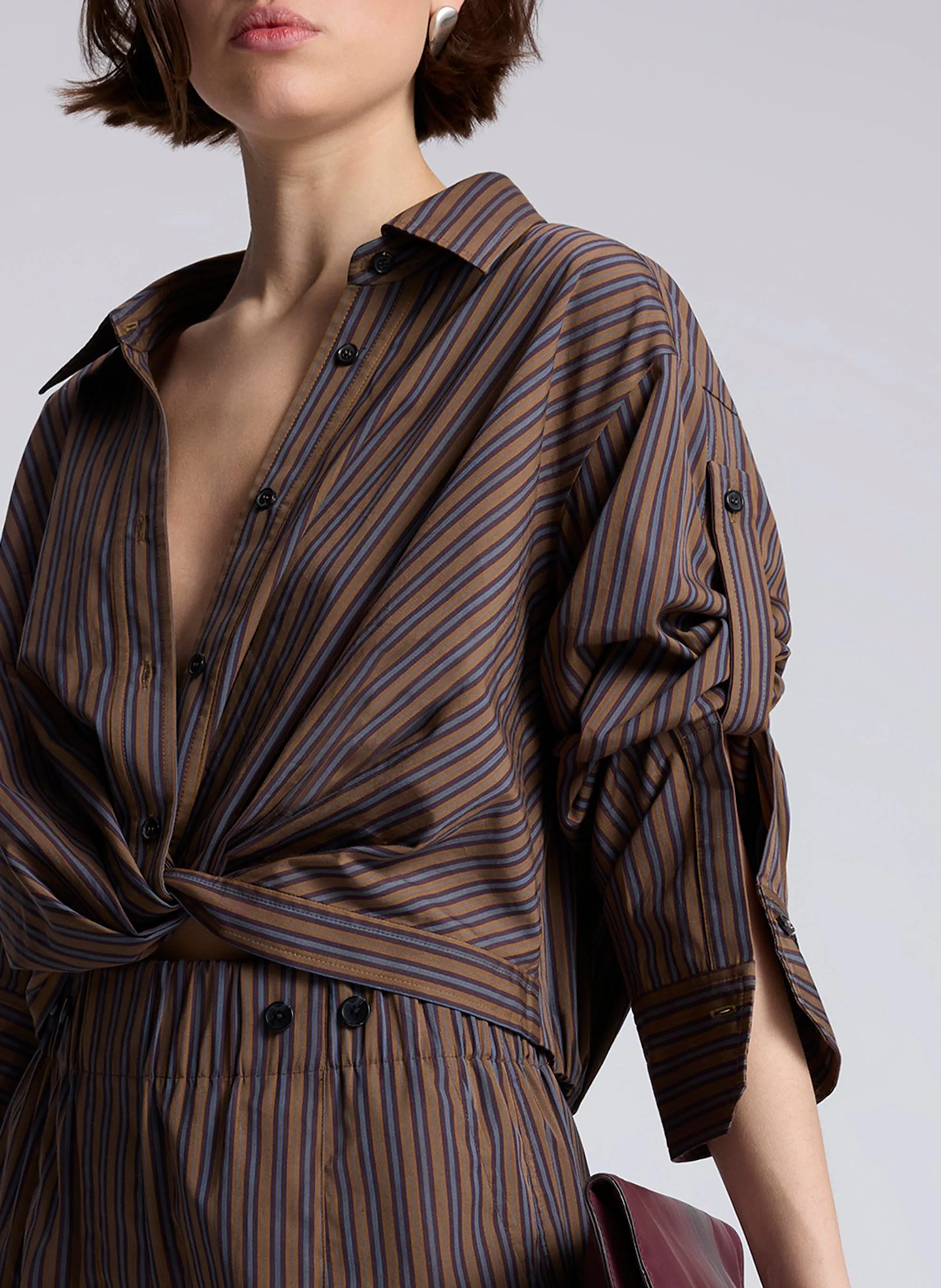 Leo Striped Cotton Shirt sold by A.L.C. product image thumbnail 2