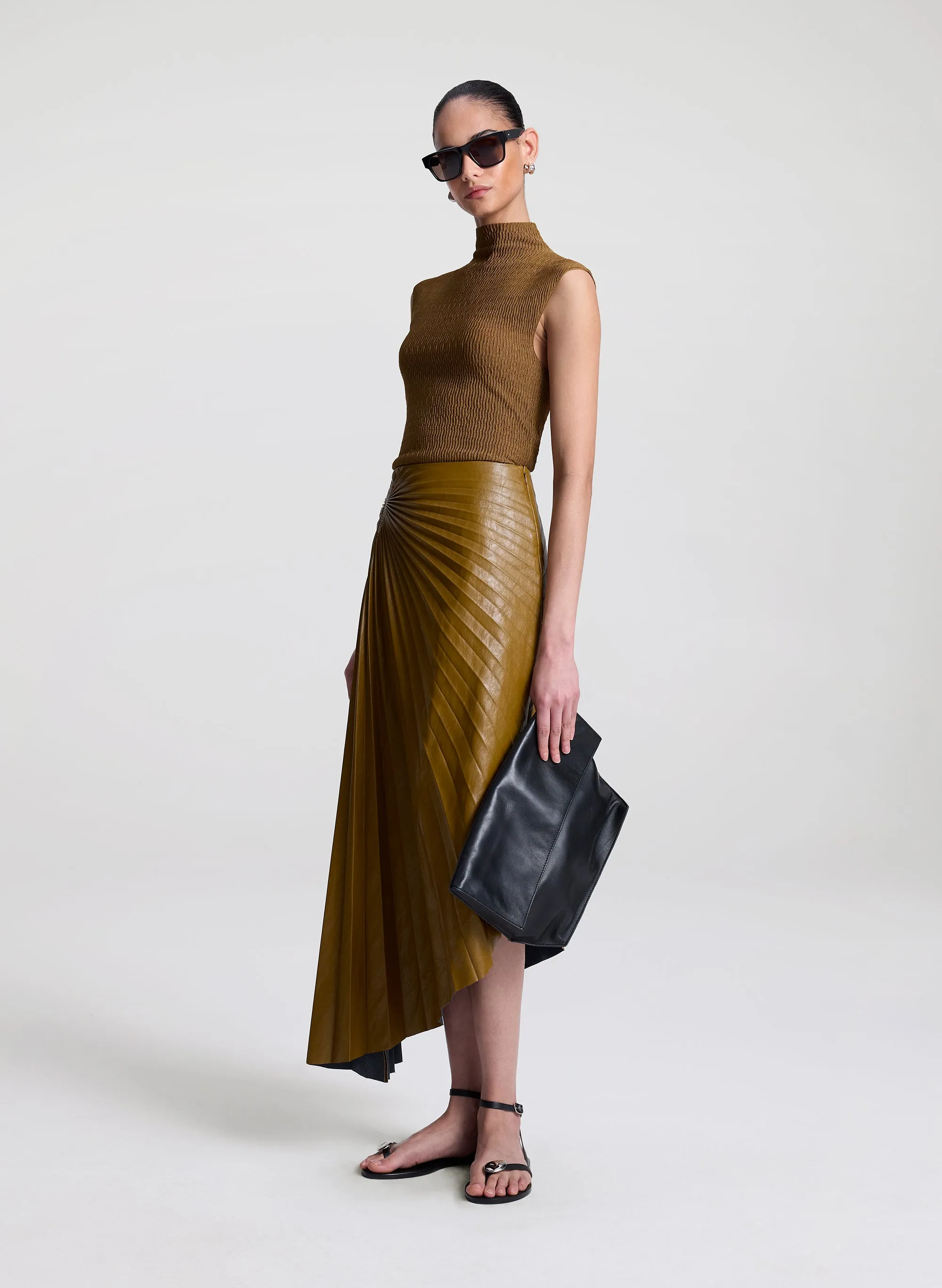 Tracy Vegan Leather Skirt sold by A.L.C. product image thumbnail 3