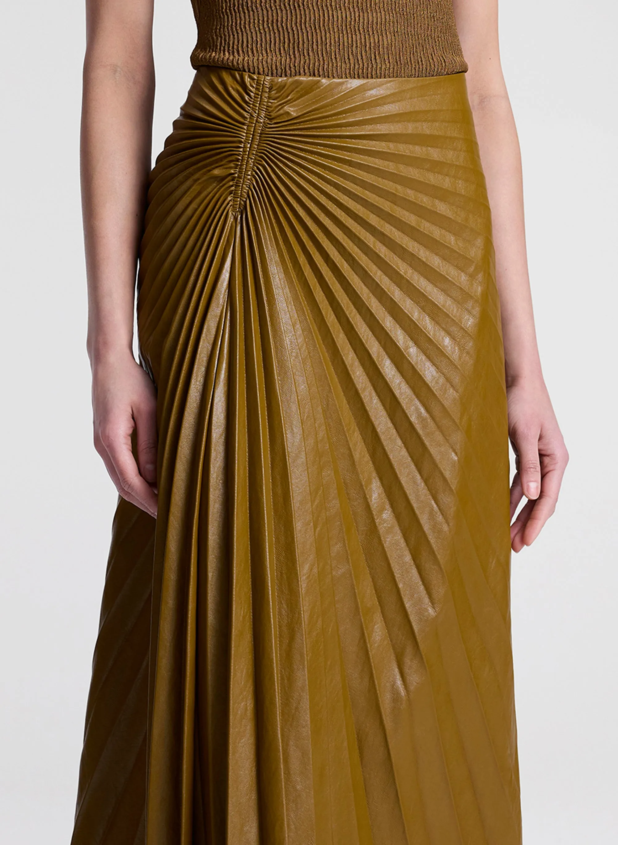 Tracy Vegan Leather Skirt sold by A.L.C. product image thumbnail 2