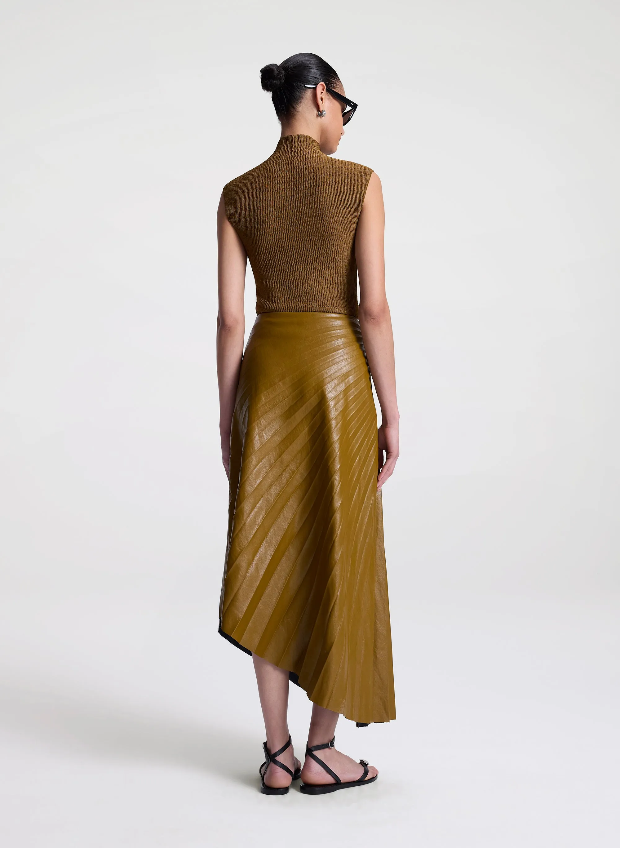 Tracy Vegan Leather Skirt sold by A.L.C. product image thumbnail 4
