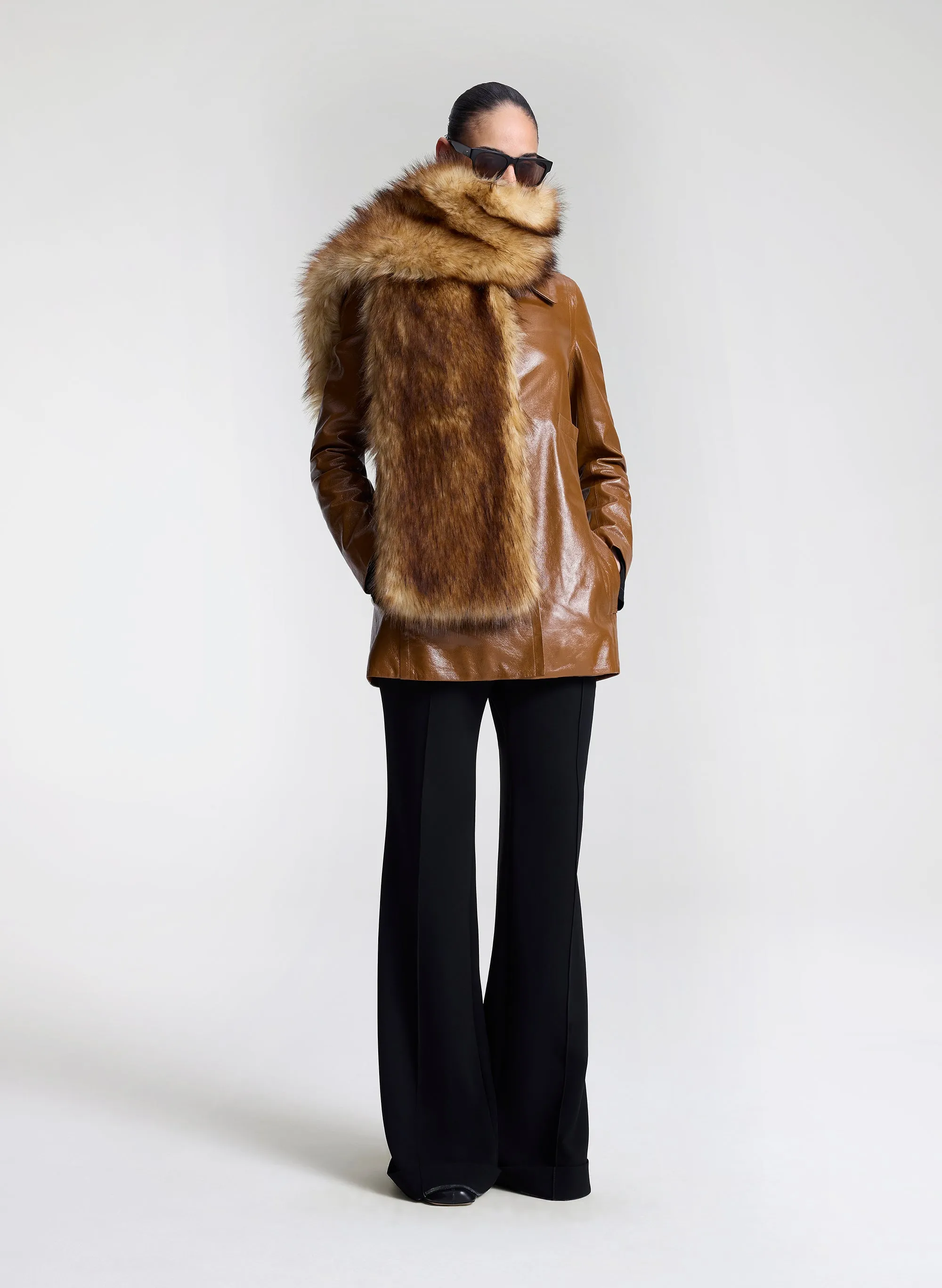 Ava Faux Fur Scarf sold by A.L.C. product image thumbnail 4