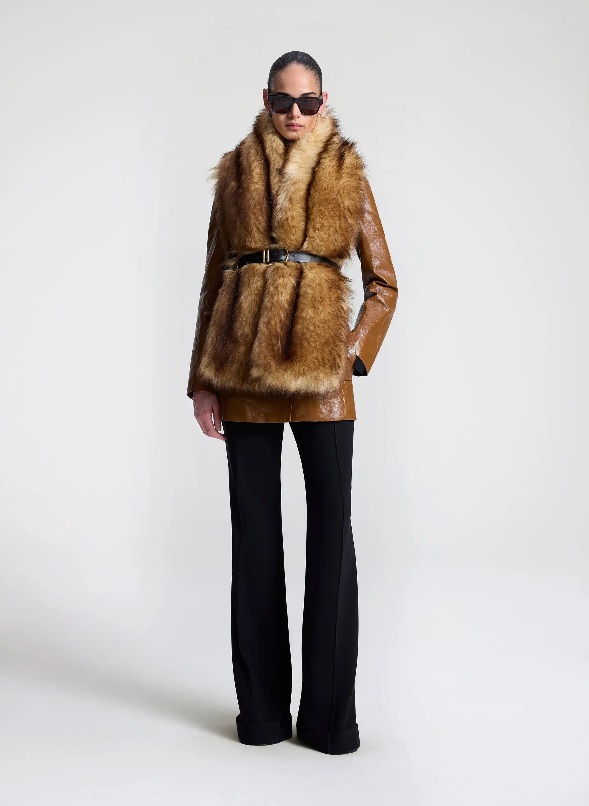 Ava Faux Fur Scarf sold by A.L.C. product image thumbnail 3