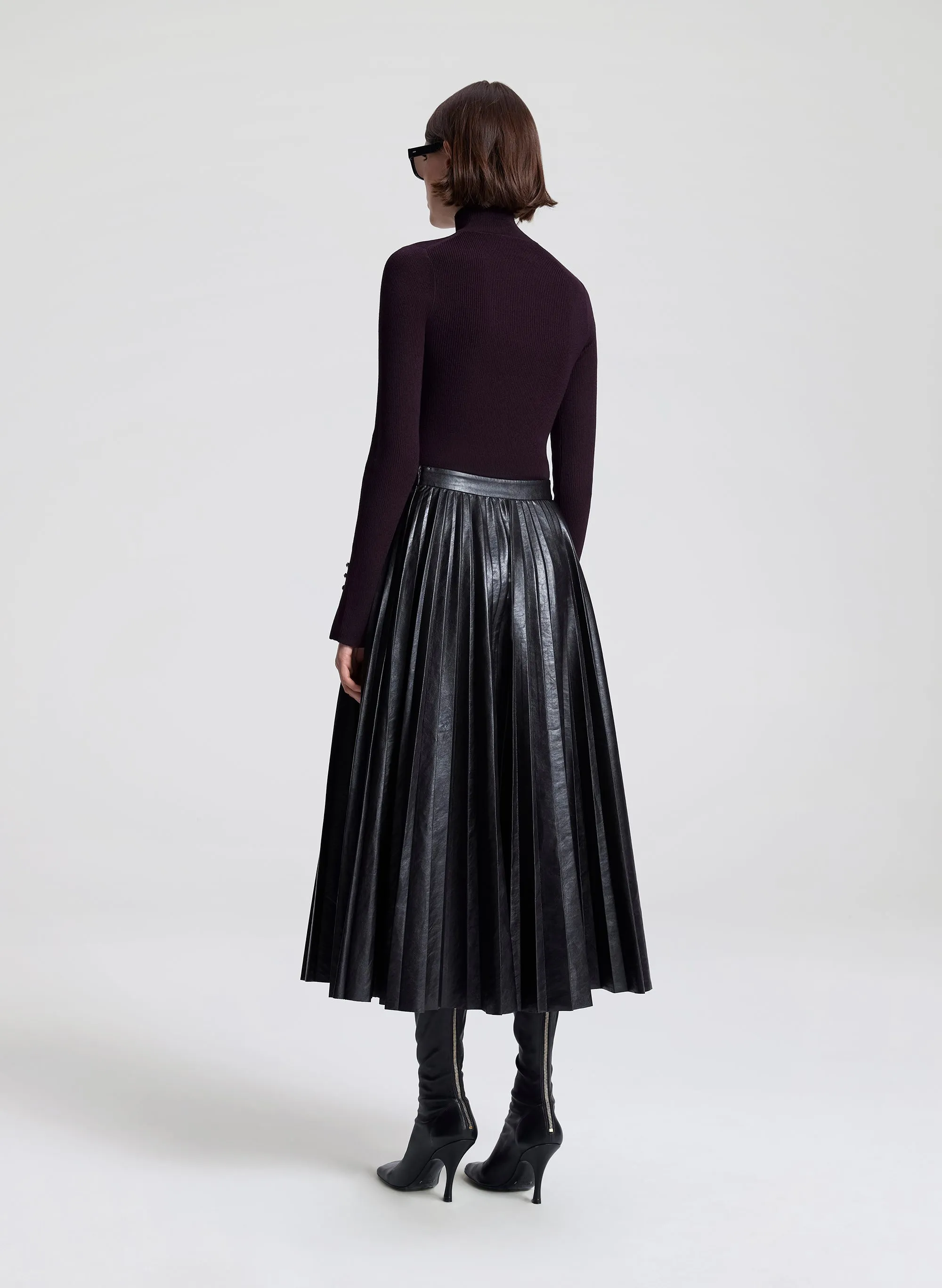 Etta Vegan Leather Midi Skirt sold by A.L.C. product image thumbnail 5