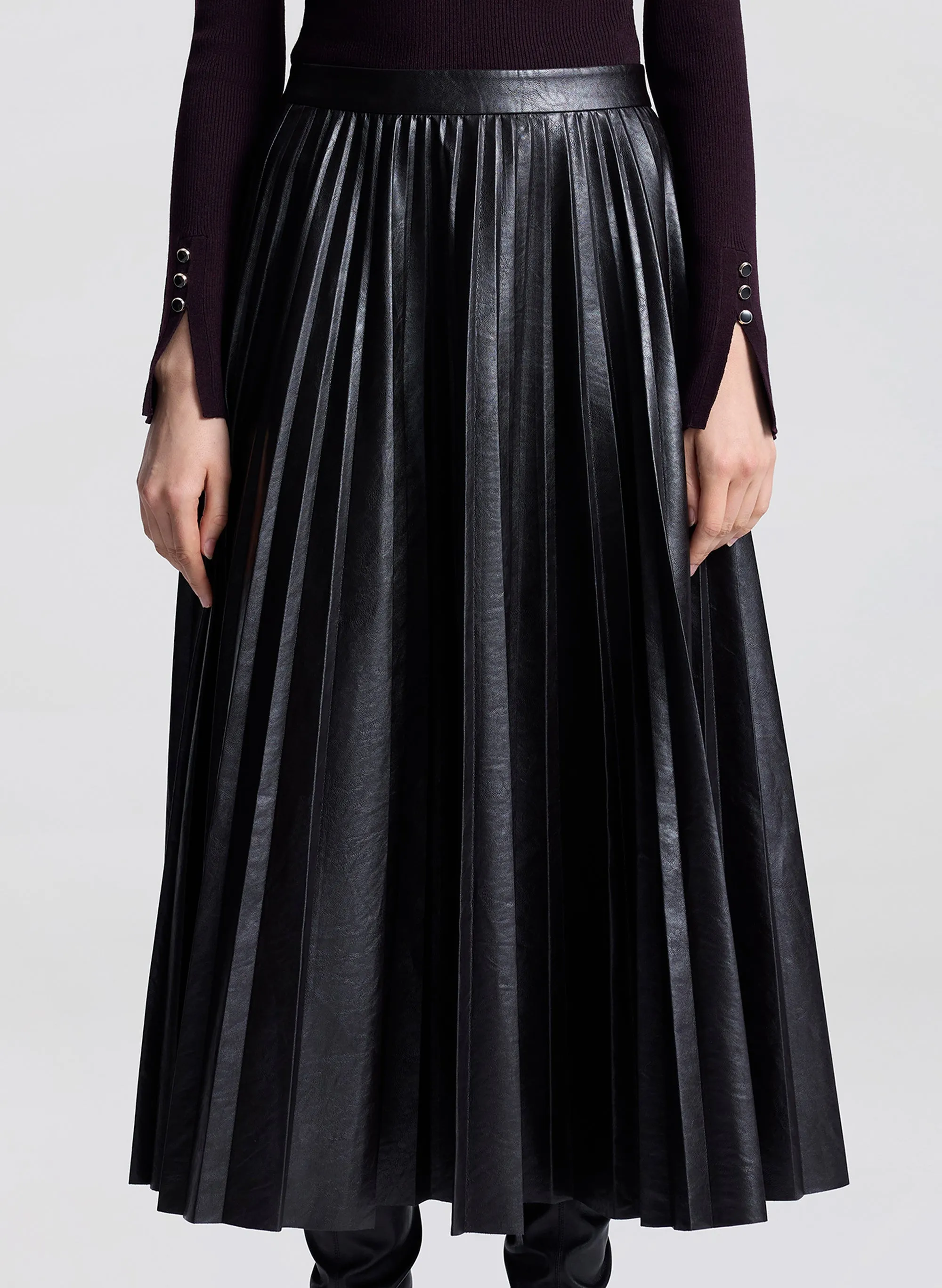 Etta Vegan Leather Midi Skirt sold by A.L.C. product image thumbnail 2