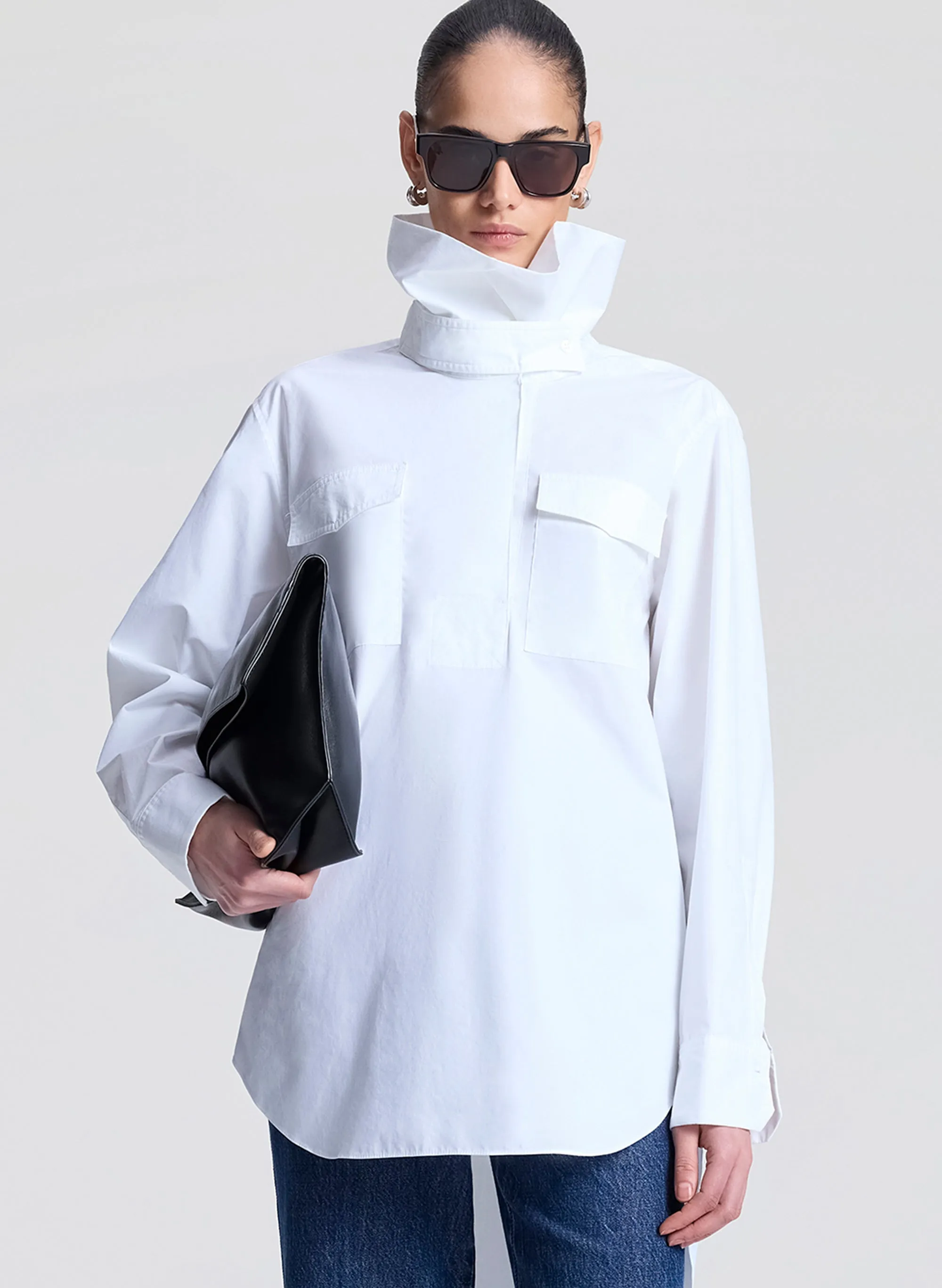 Wells Stretch Cotton Shirt sold by A.L.C.