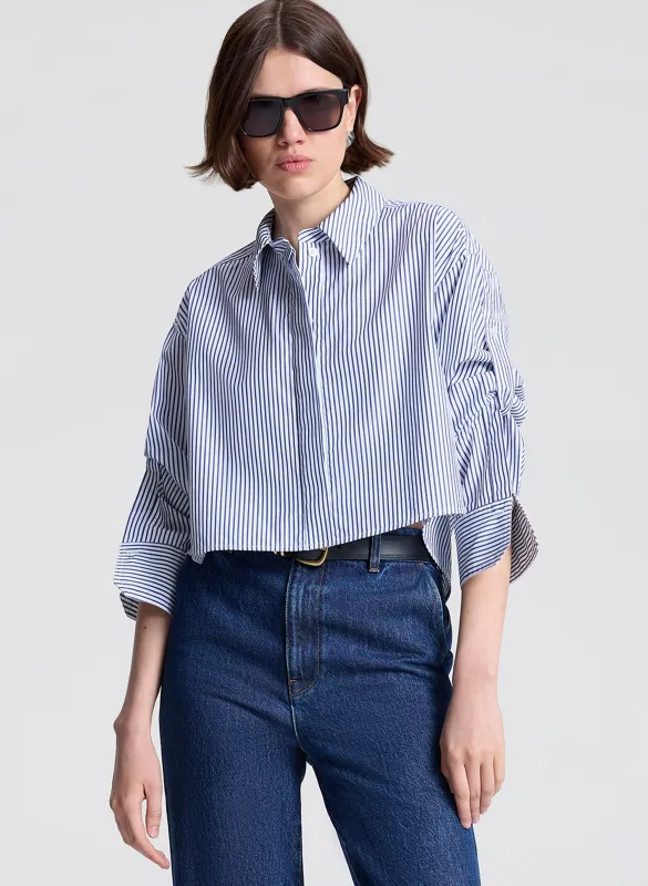 Maude Cropped Cotton Shirt sold by A.L.C.