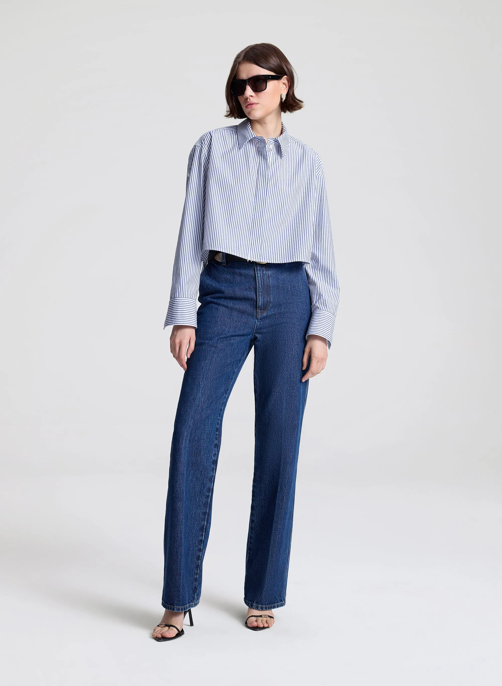 Maude Cropped Cotton Shirt sold by A.L.C. product image thumbnail 4