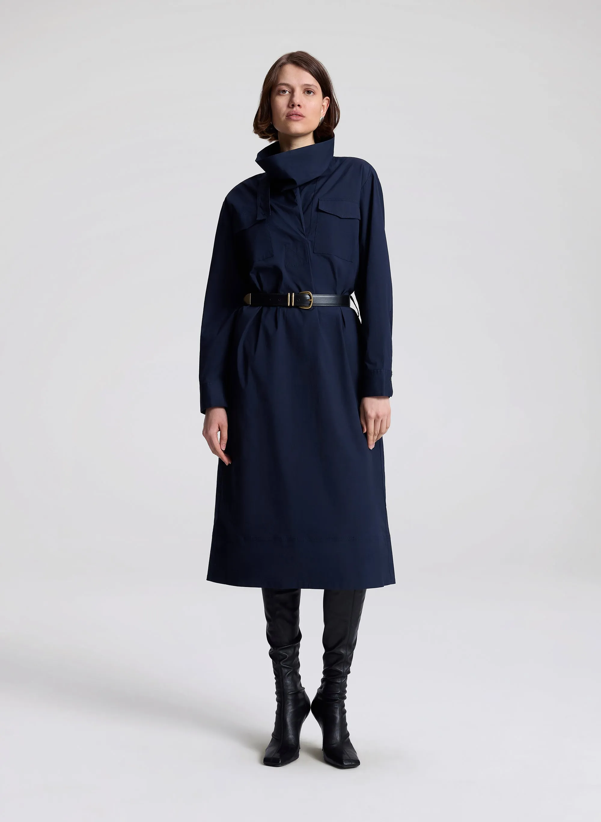 Wells Stretch Cotton Midi Dress sold by A.L.C.