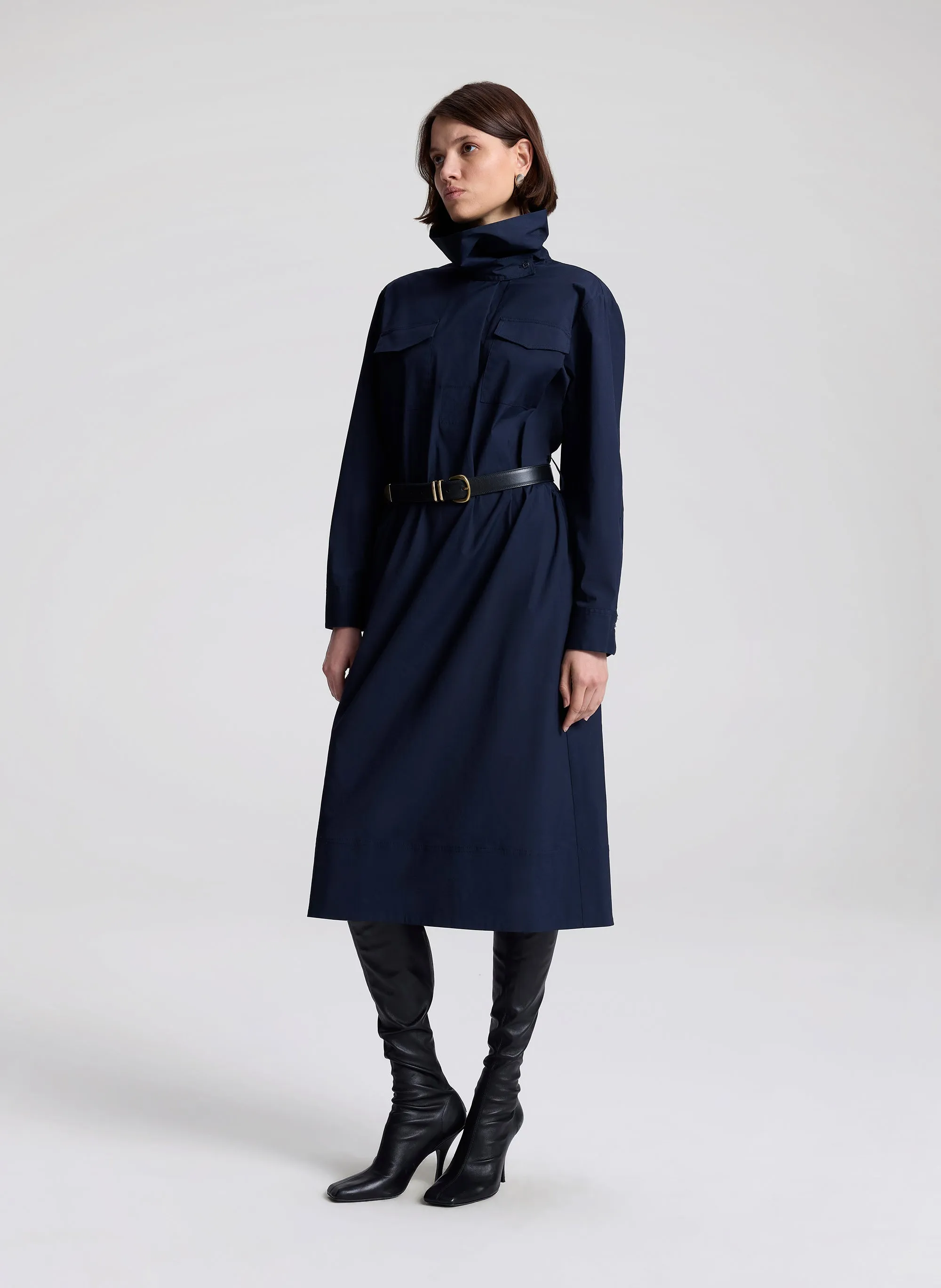 Wells Stretch Cotton Midi Dress sold by A.L.C. product image thumbnail 4