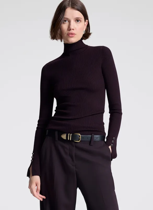 Jett Knit Merino Turtleneck Top sold by A.L.C.