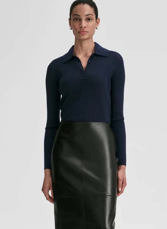 Alex Fine Merino Polo Top sold by A.L.C.