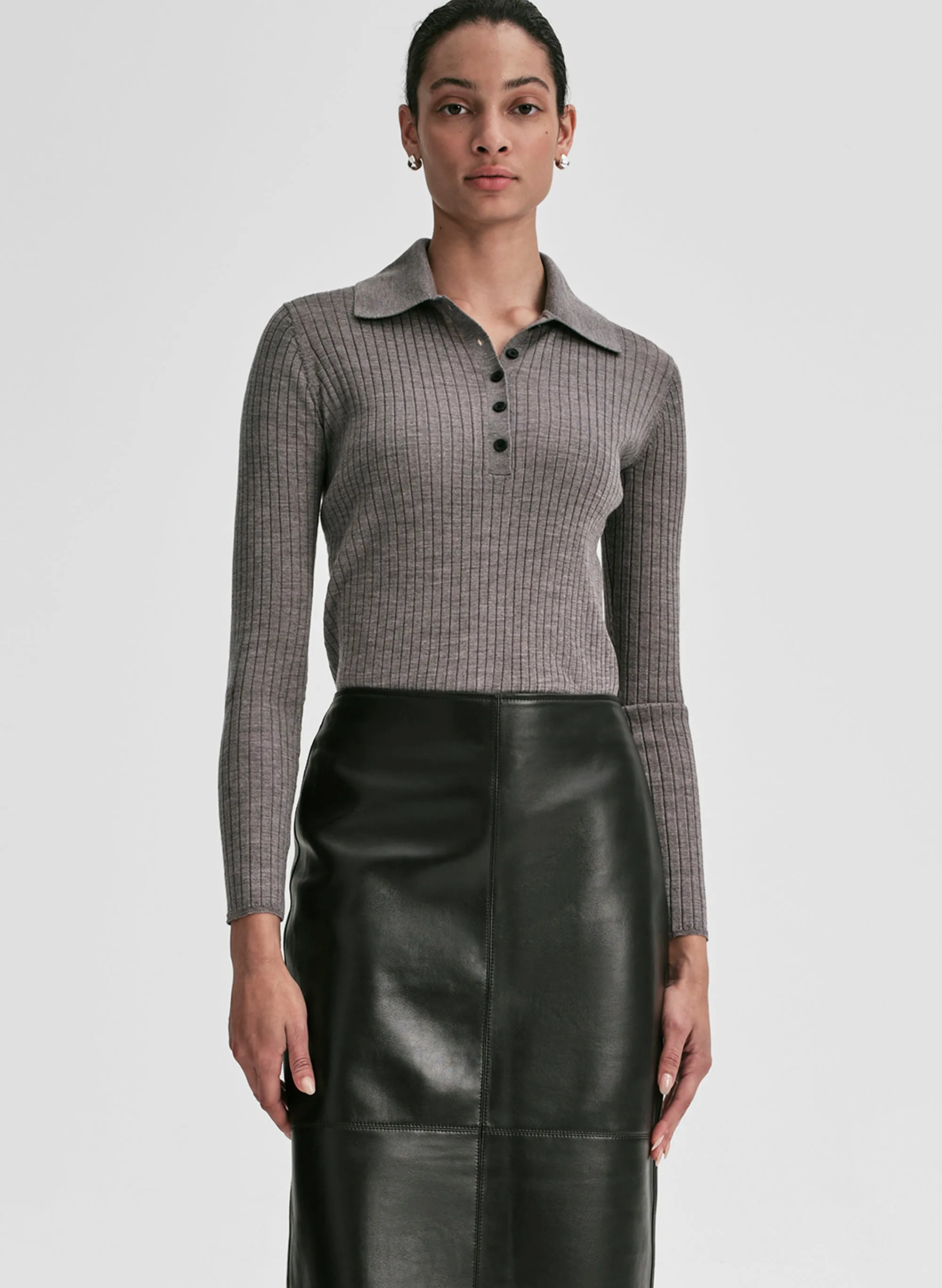 Alex Fine Merino Polo Top sold by A.L.C.