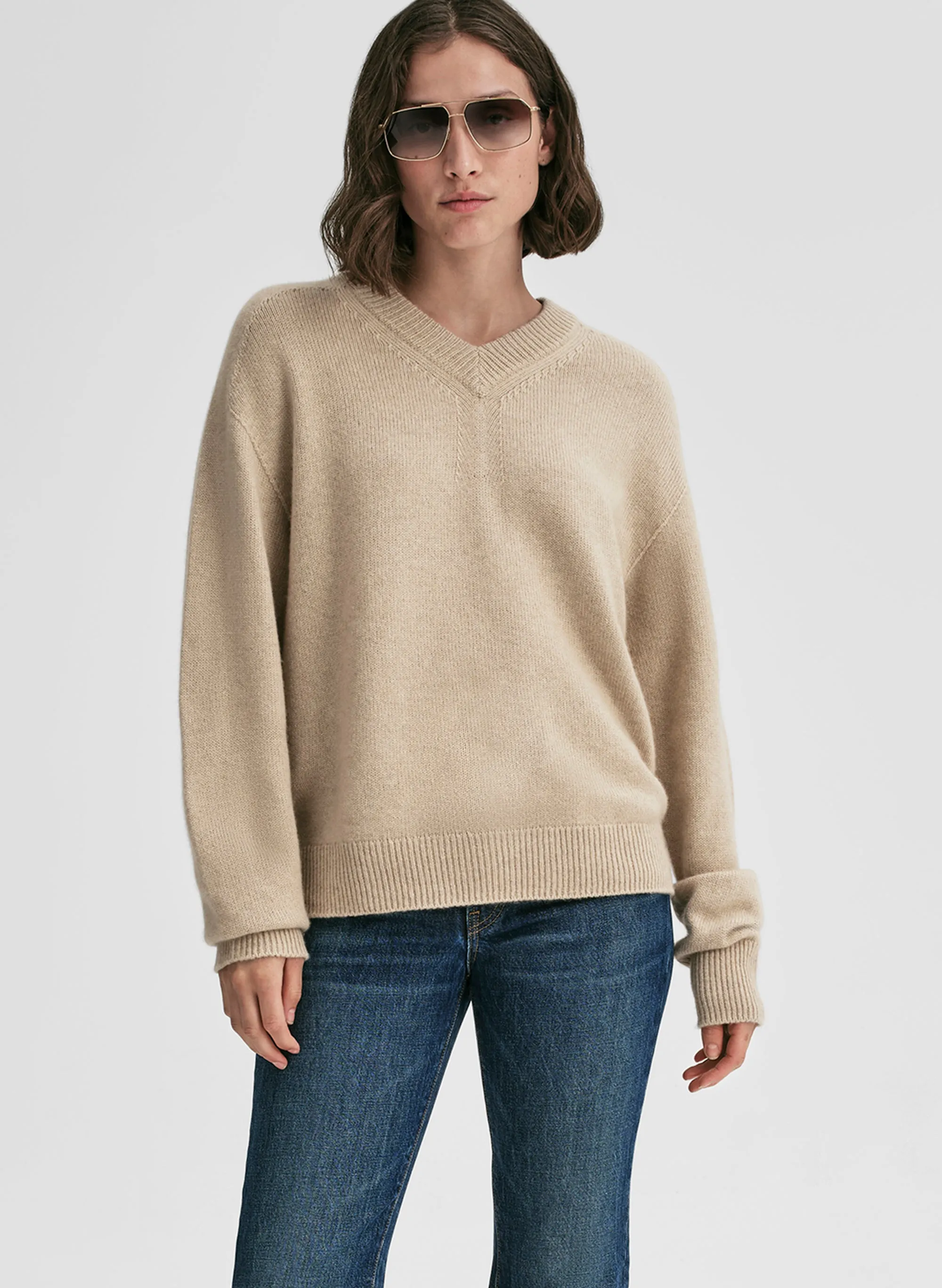 Calven Cashmere V Neck Sweater sold by A.L.C.