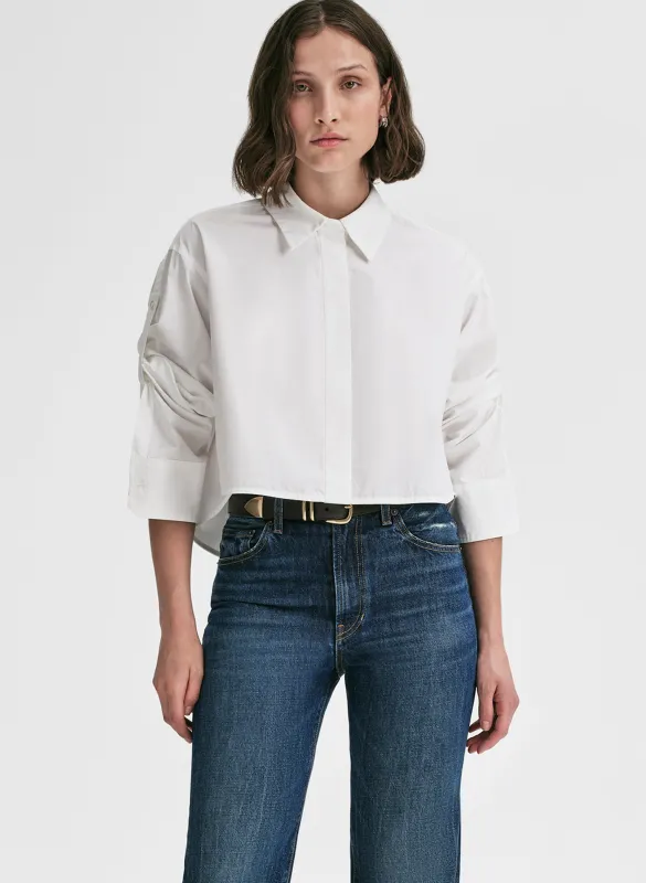 Maude Cropped Cotton Shirt made by A.L.C.
