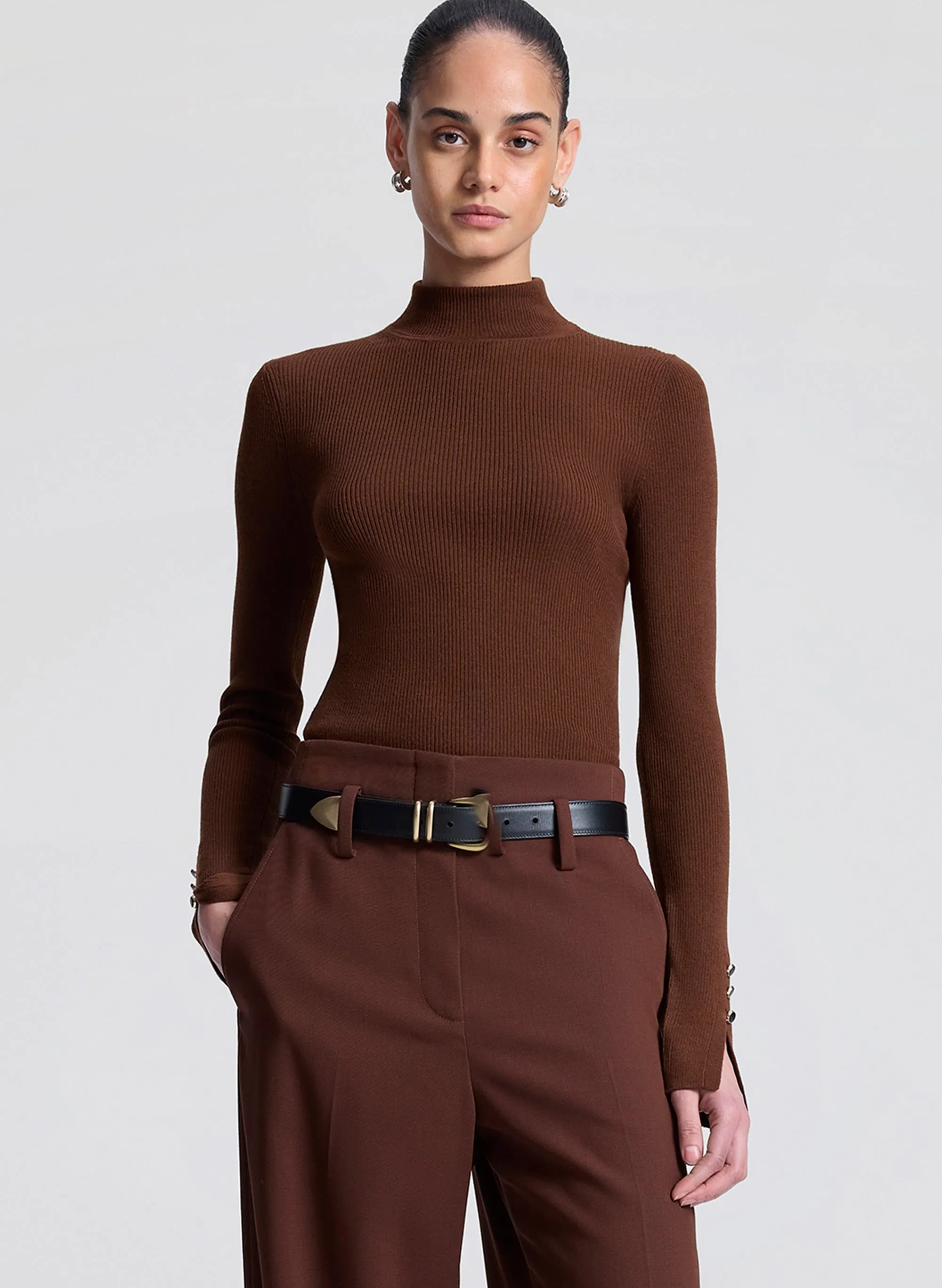 Jett Knit Merino Turtleneck Top sold by A.L.C.