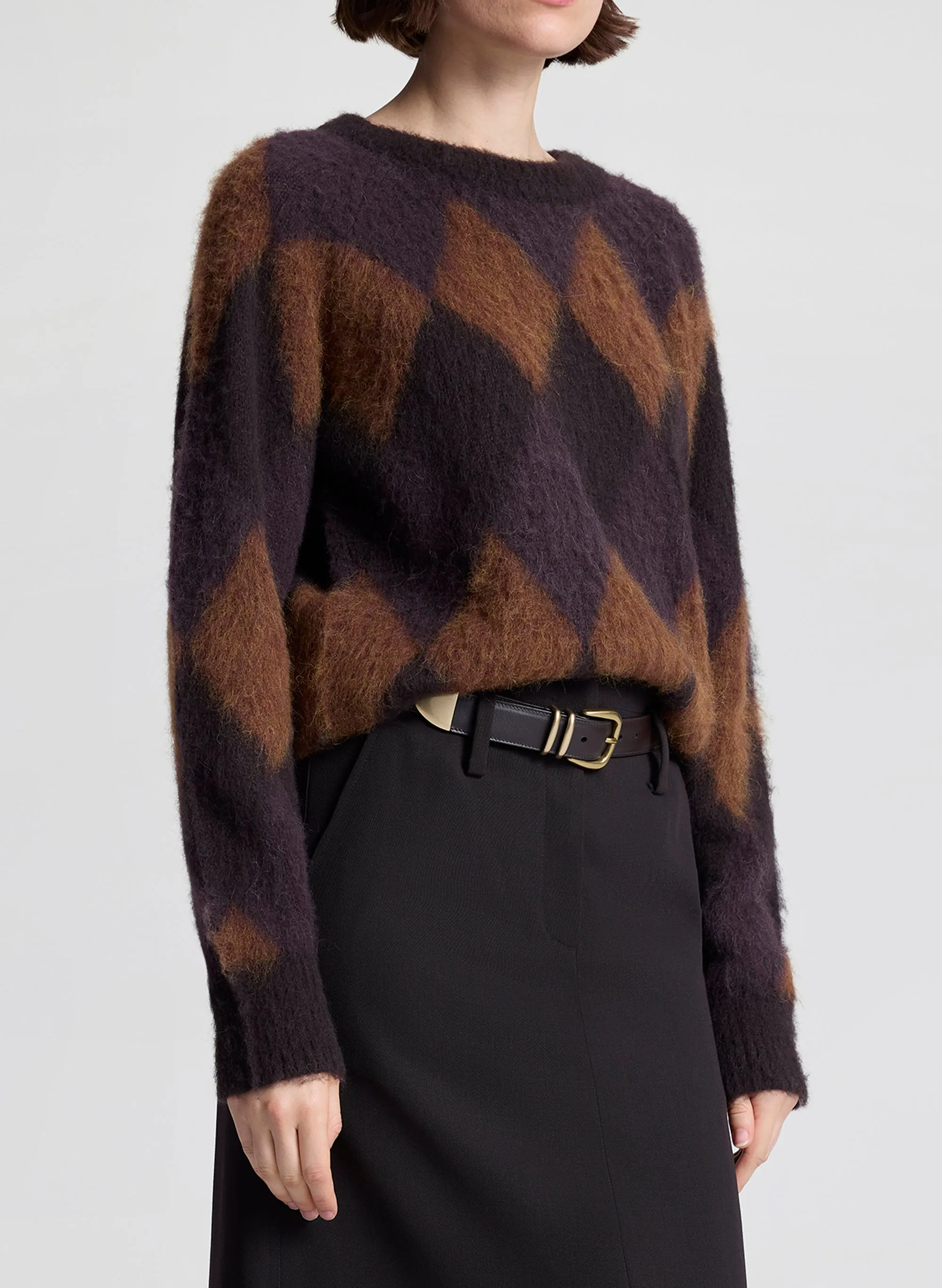 Ezra Brushed Alpaca Argyle Sweater sold by A.L.C. product image thumbnail 2