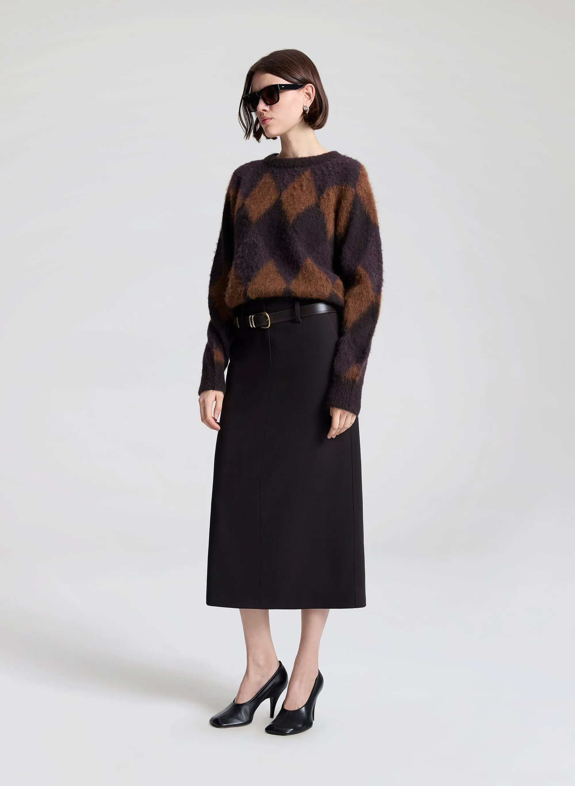 Ezra Brushed Alpaca Argyle Sweater sold by A.L.C. product image thumbnail 4