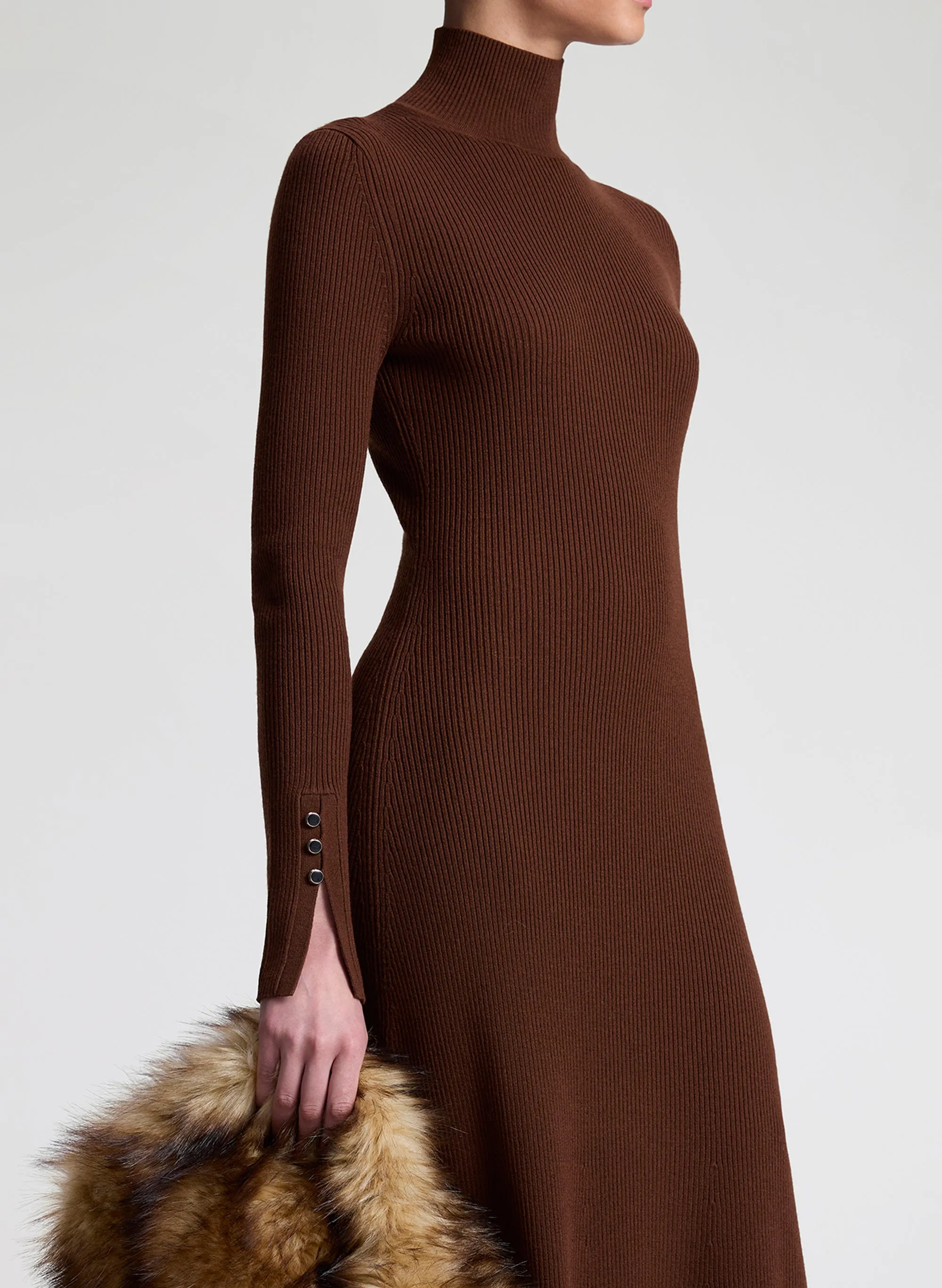 Jett Knit Merino Turtleneck Midi Dress sold by A.L.C. product image thumbnail 3