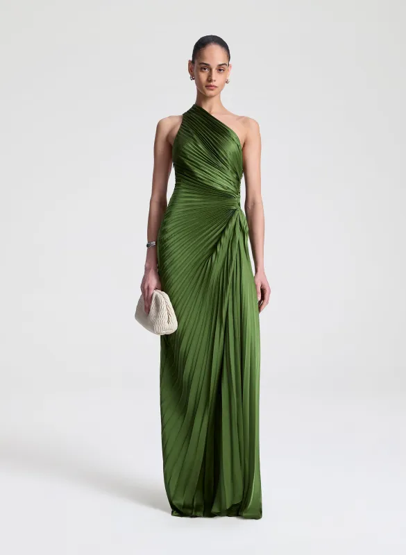 Lara Satin Pleated Gown made by A.L.C.