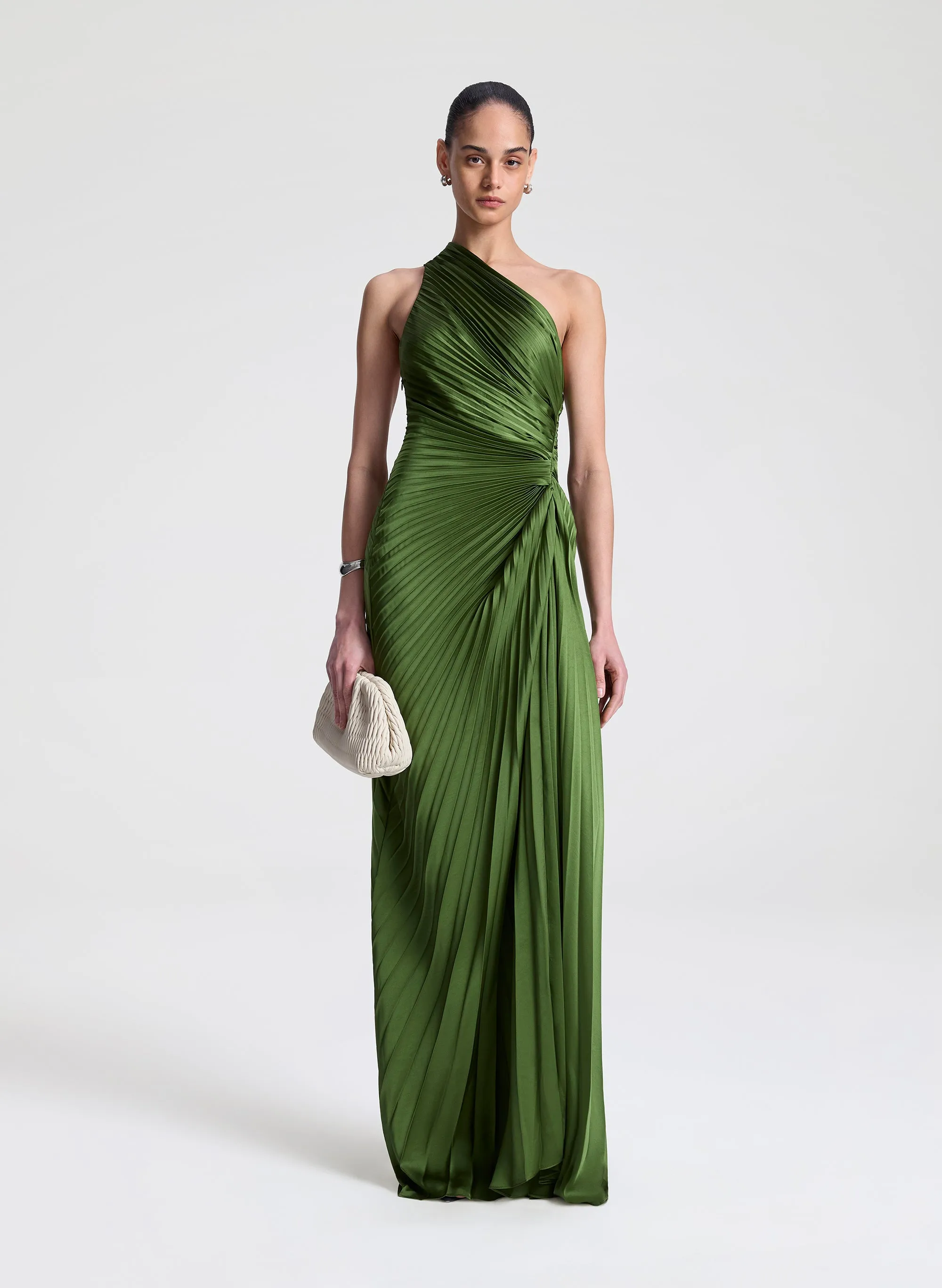 Lara Satin Pleated Gown sold by A.L.C.