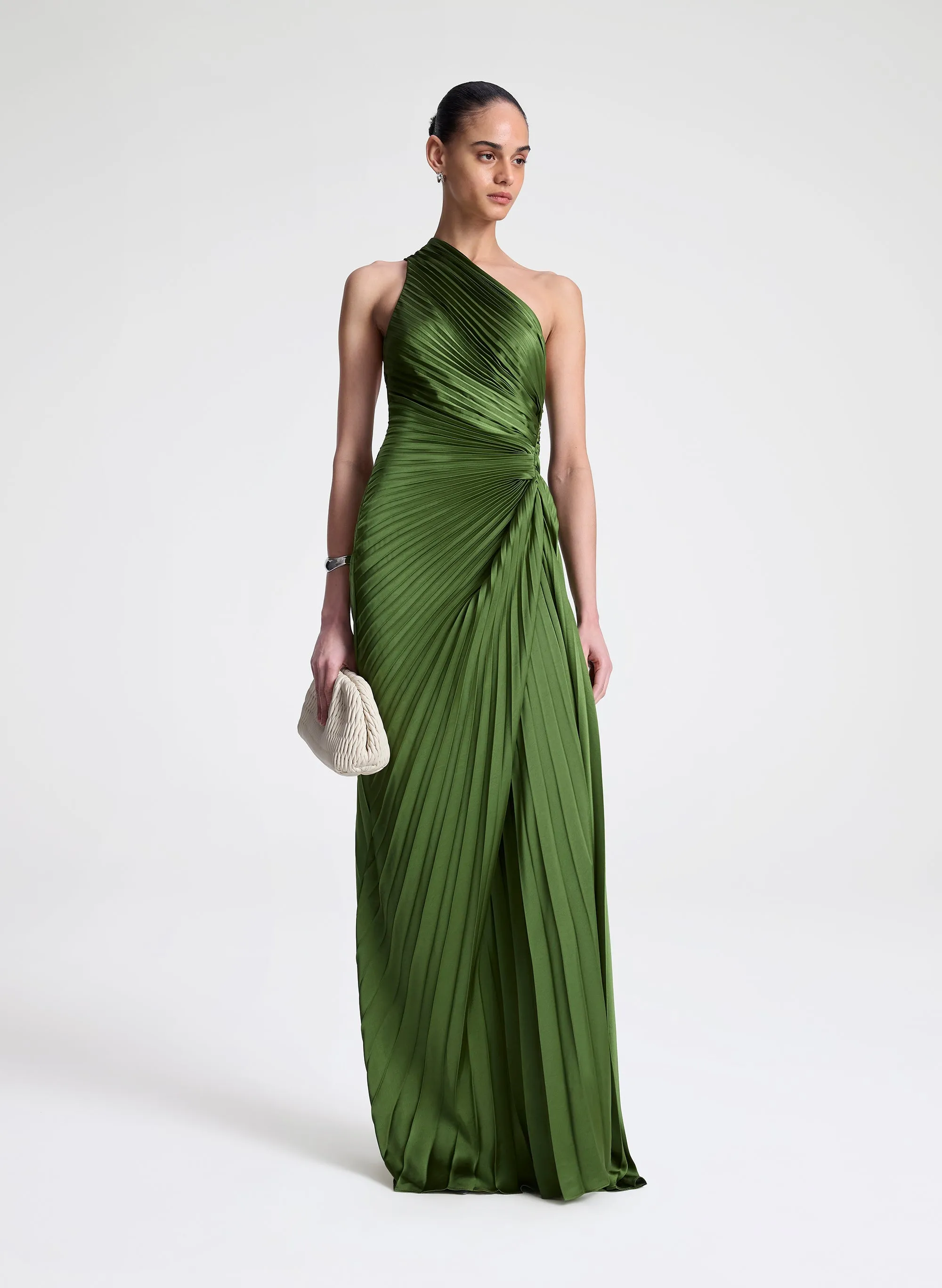 Lara Satin Pleated Gown sold by A.L.C. product image thumbnail 3