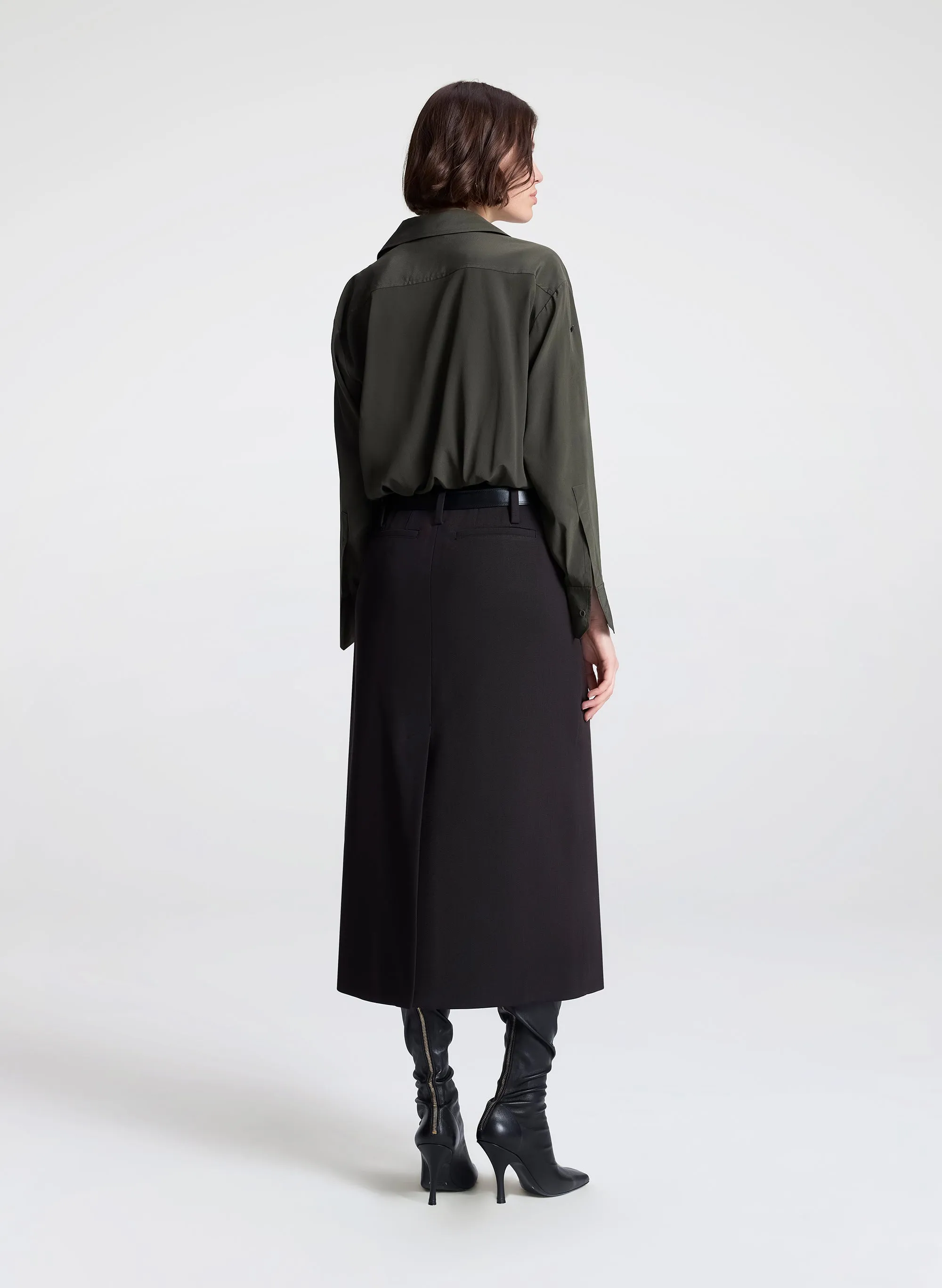 Leo Cropped Silk Shirt sold by A.L.C. product image thumbnail 5