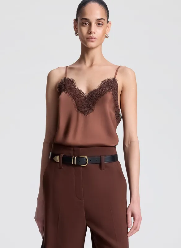 Presley Satin and Lace Camisole Top sold by A.L.C.