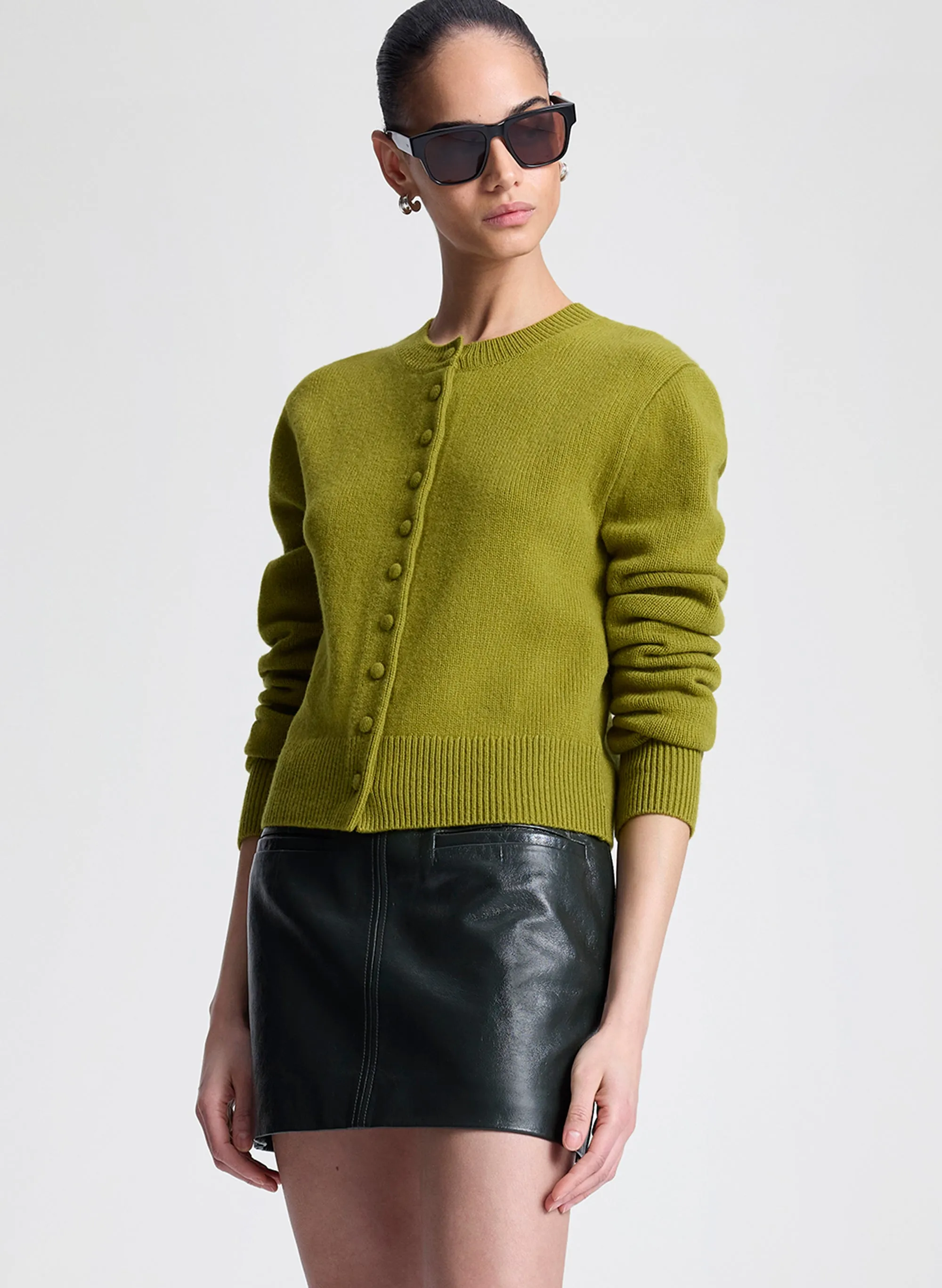 Cowan Glossy Leather Mini Skirt sold by A.L.C. product image thumbnail 4