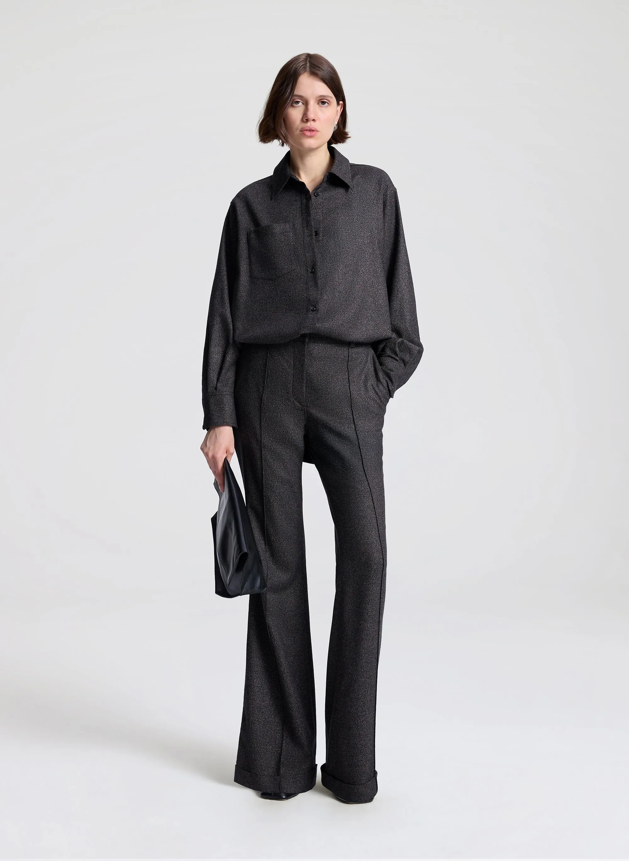 Max Wool Marled Tailored Pant sold by A.L.C.