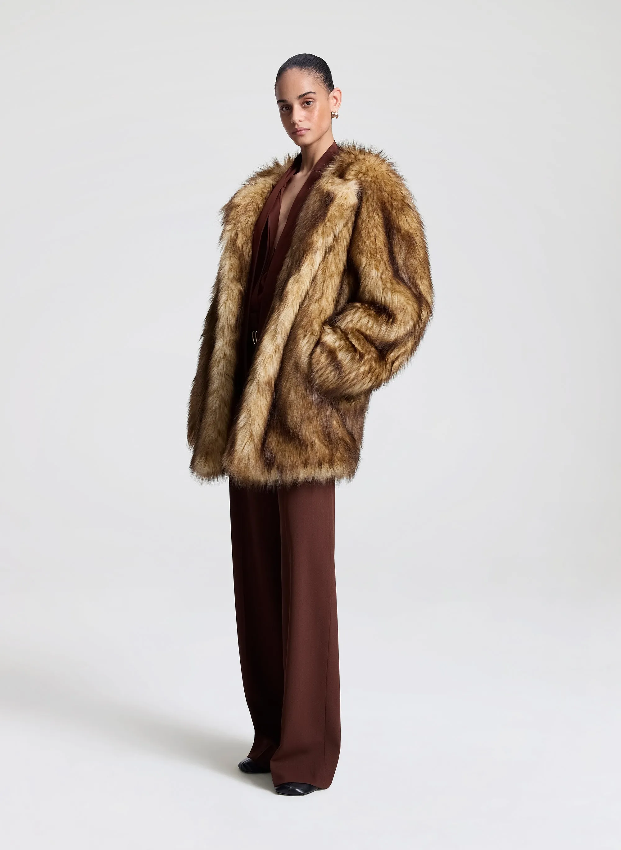 Bria Faux Fur Coat sold by A.L.C. product image thumbnail 4